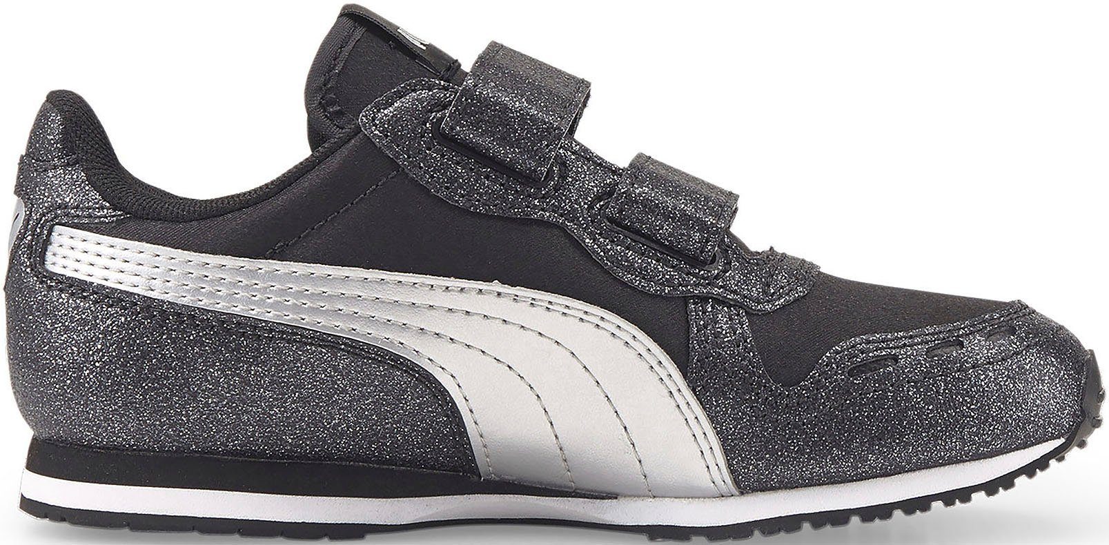 Silver-Puma V Klettverschluss mit Sneaker PS GLITZ Puma CABANA PUMA Silver RACER Black-Puma