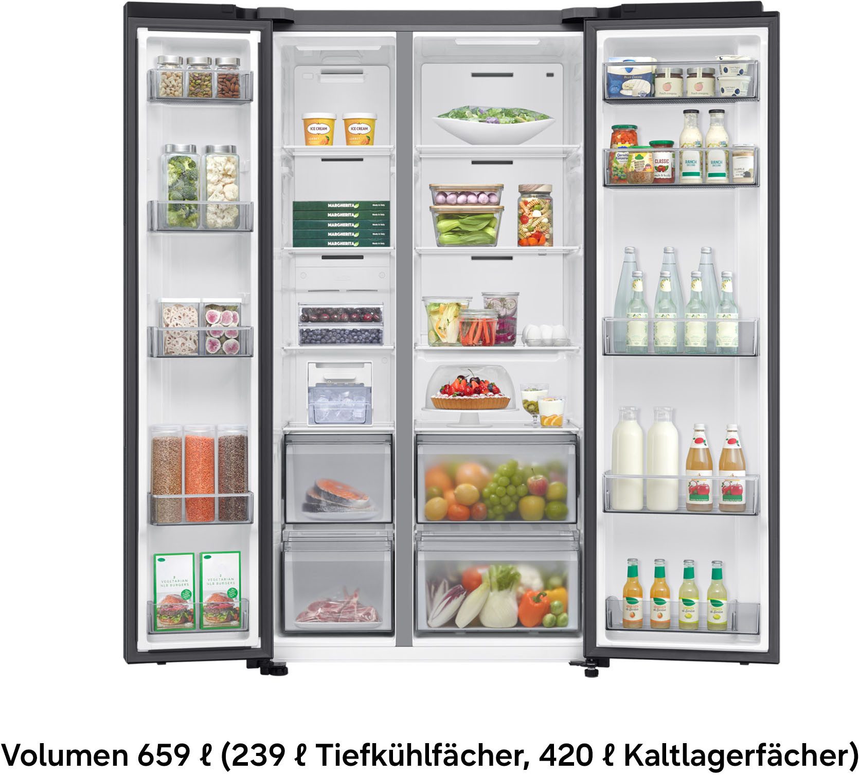 Samsung Side-by-Side RS60F RS70F65QEFEF, 178 cm hoch, 91,2 cm breit