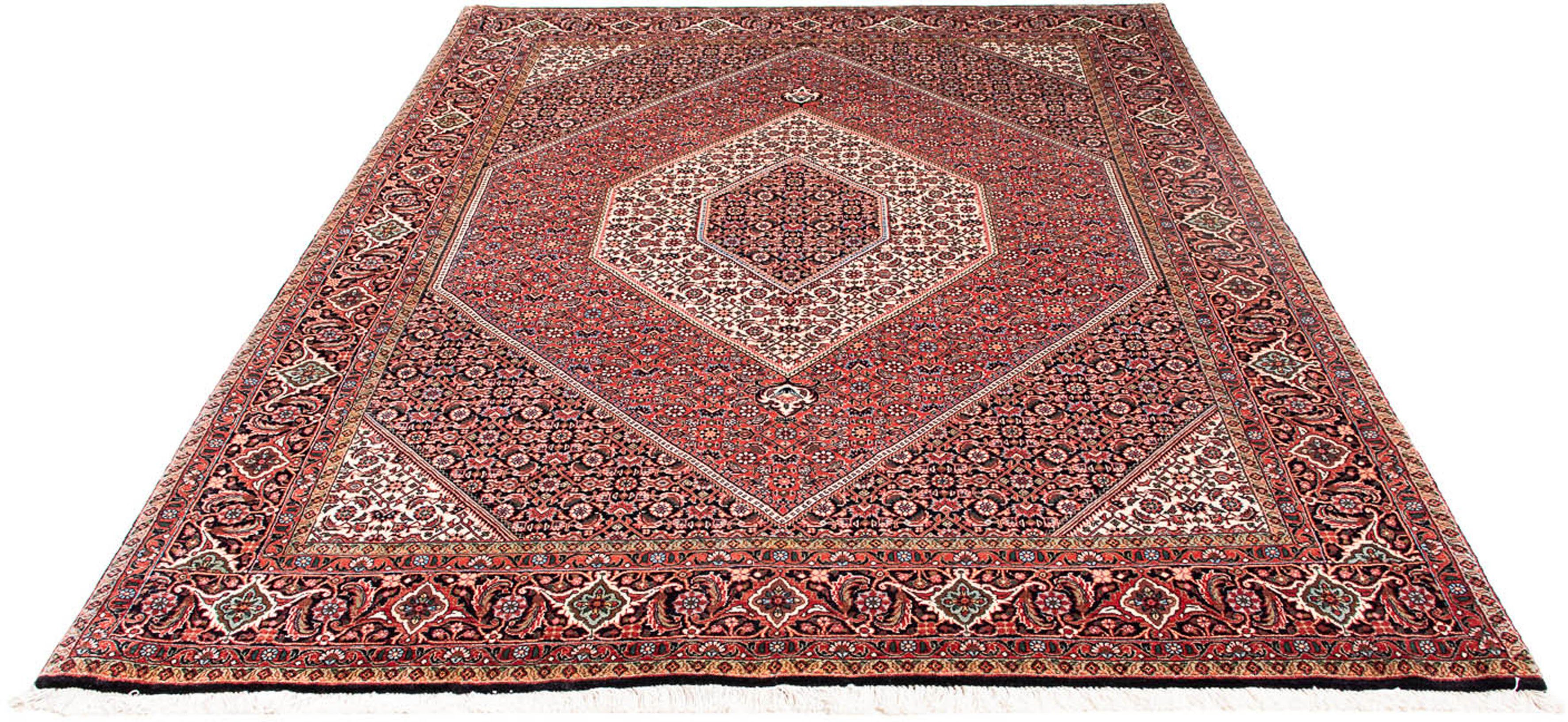 Orientteppich Perser - Bidjar - 238 x 172 cm - hellrot, morgenland, rechteckig, Höhe: 15 mm, Wohnzimmer, Handgeknüpft, Einzelstück mit Zertifikat