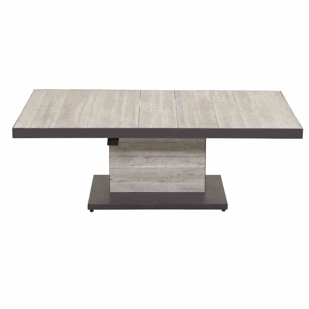 Siena Garden Gartentisch Bellani Lift-Tisch 160 x 90cm anthrazit/pine grey