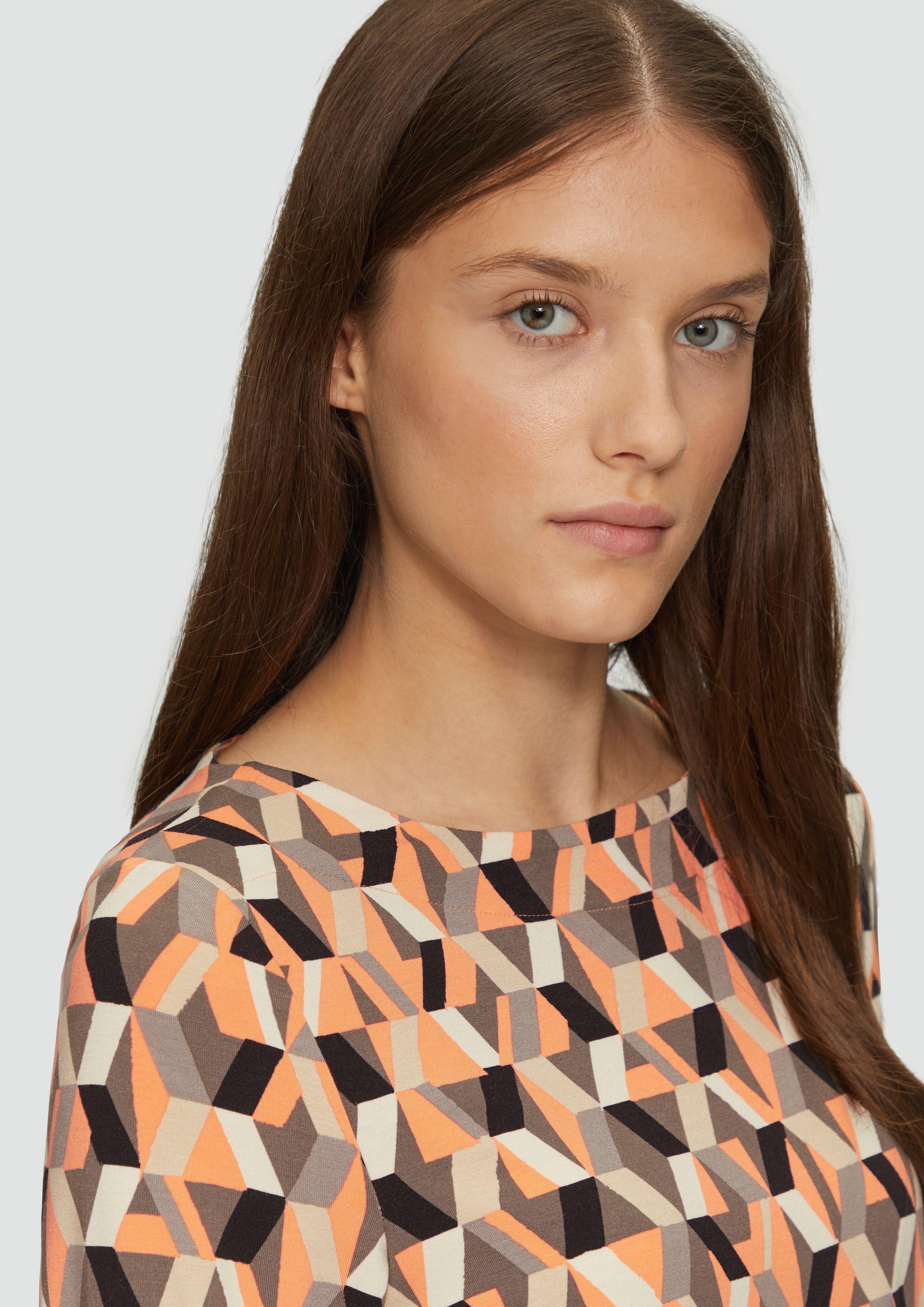s.Oliver Langarmshirt O-Shape-Shirt aus Viskosemix günstig online kaufen