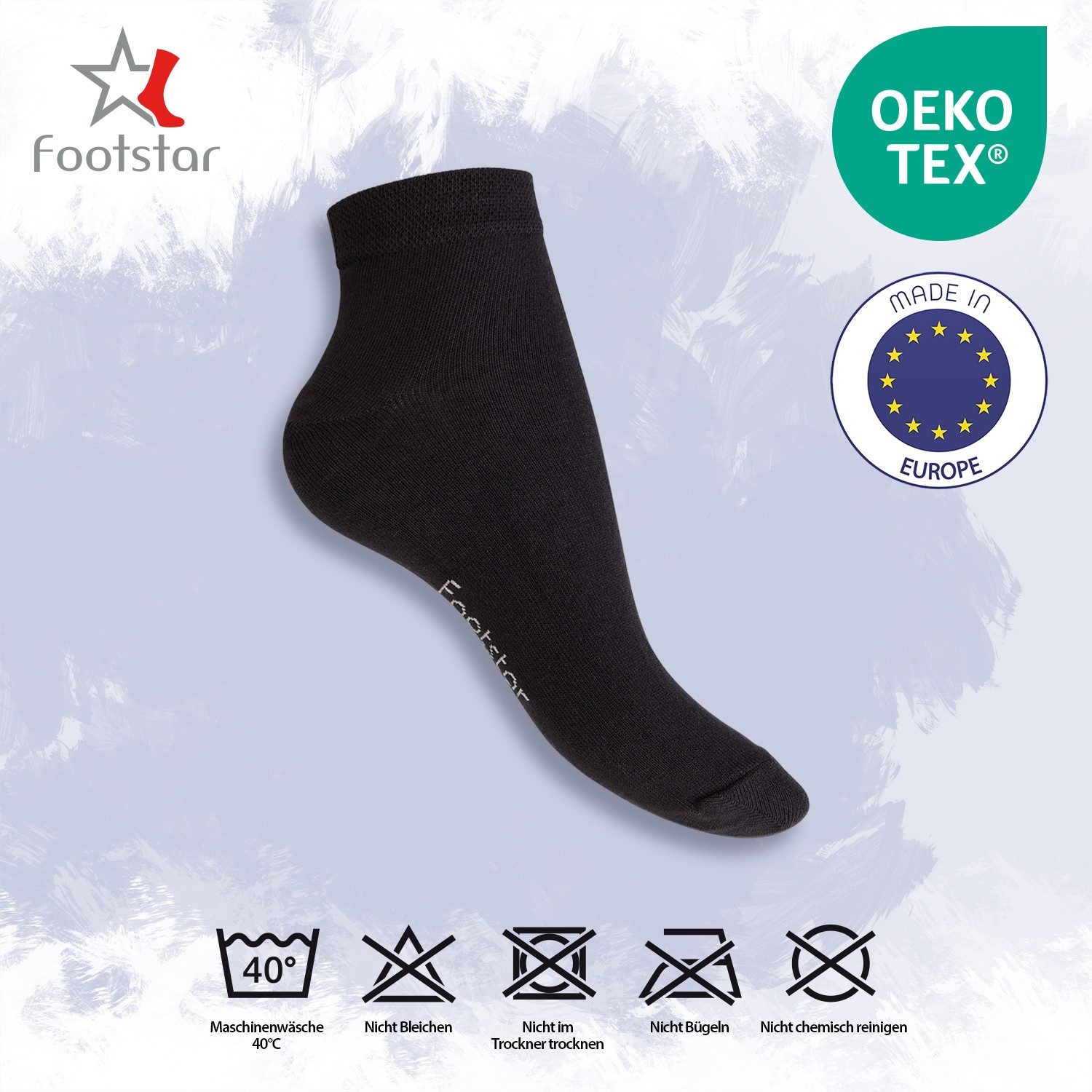 Footstar Kurzsocken EVERYDAY! 10 Paar Quarter Socken Kurzsocken Kurze Baumwoll Socken