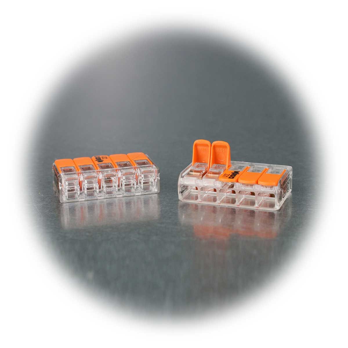 WAGO Verbindungsdosenklemme 100 WAGO Compact Steckklemmen 5x 0,2-4 mm² m Hebel
