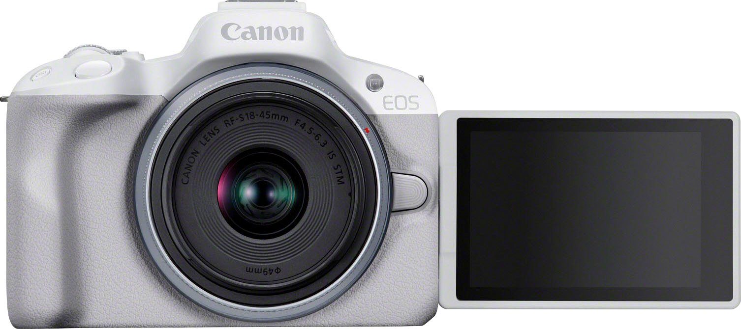 Canon EOS R50 + RF-S 18-45mm F4.5-6.3 IS STM Kit Systemkamera (RF-S 18-45mm F4.5-6.3 IS STM, 24,2 MP, Bluetooth, WLAN) – Bild 4 von 5