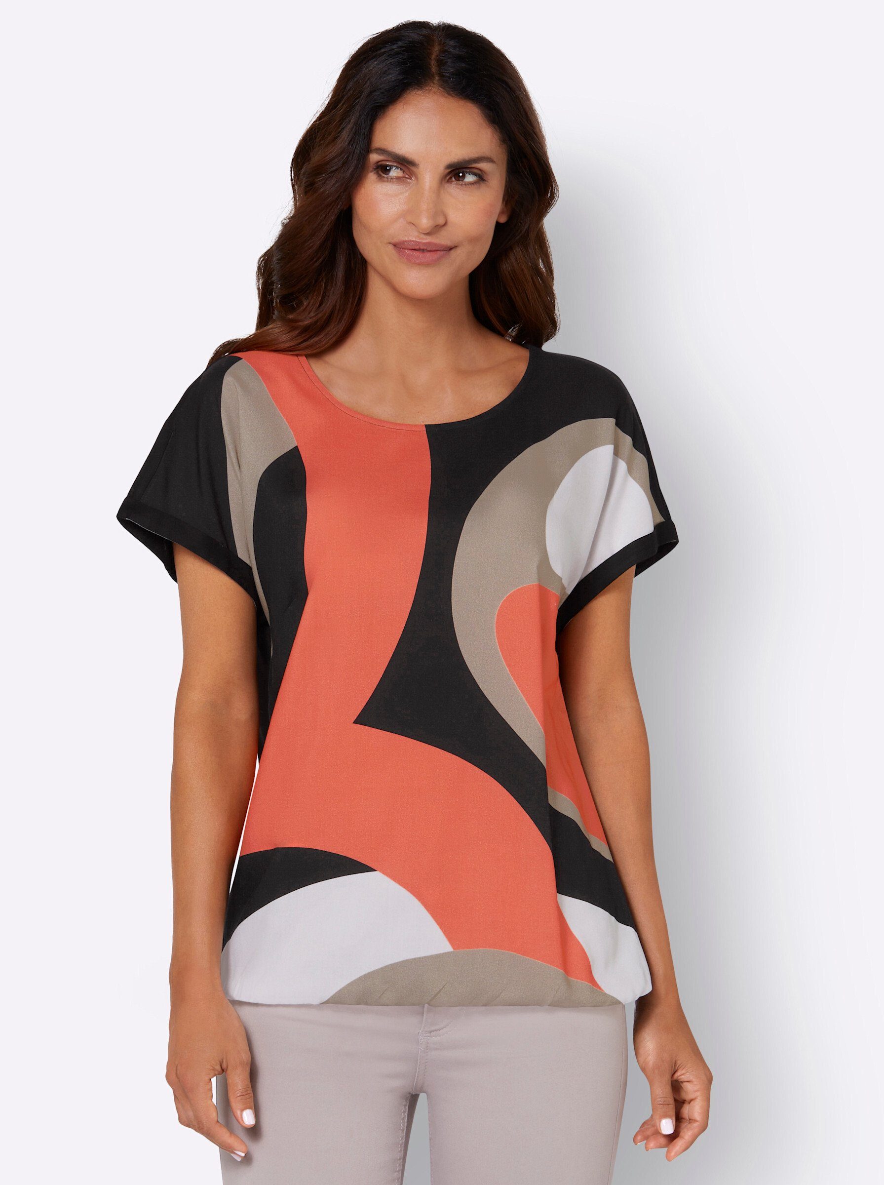 Klassische Bluse Druckbluse