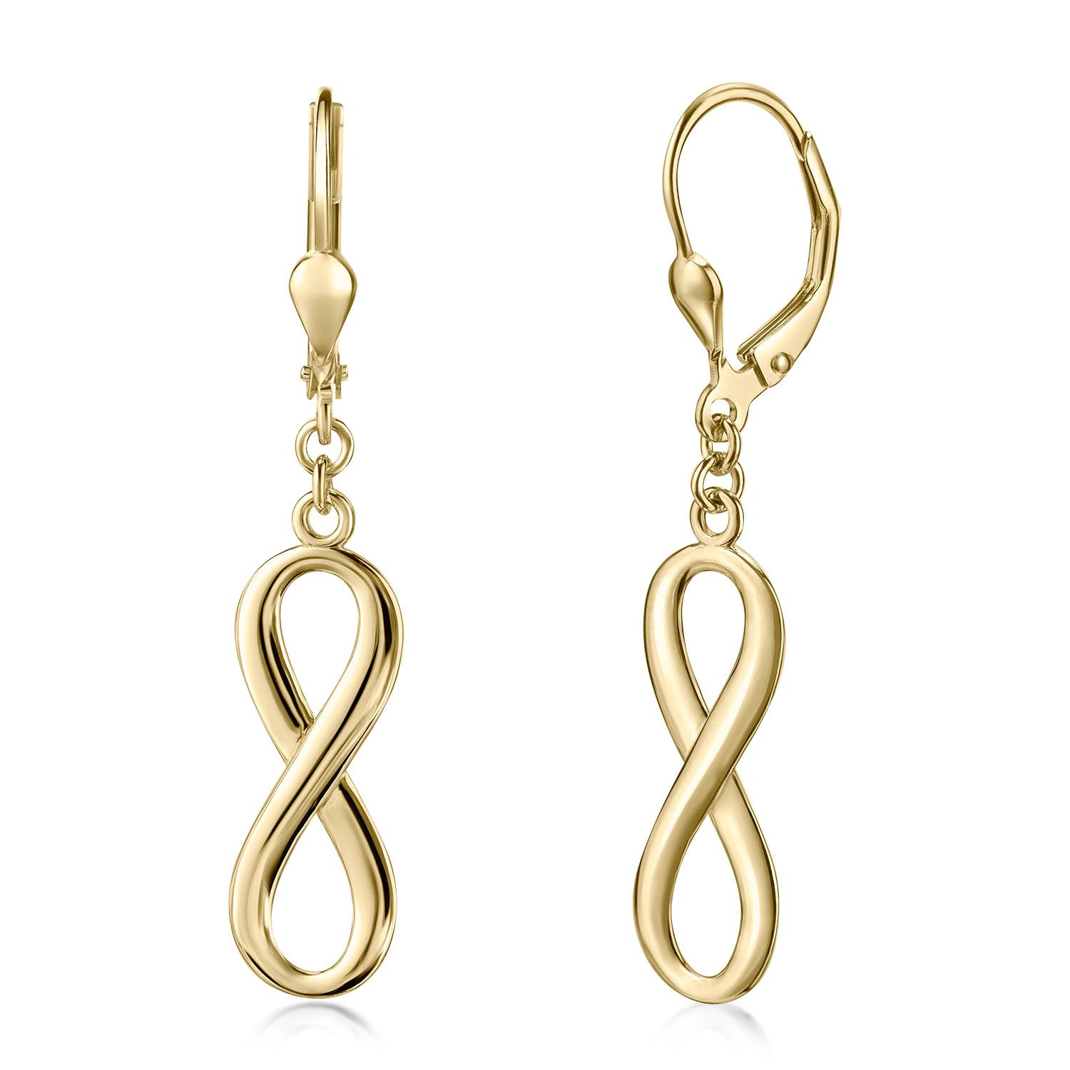 Materia Paar Ohrhänger Unendlichkeit / Infinity Gold SO-249, aus 925 Silber günstig online kaufen