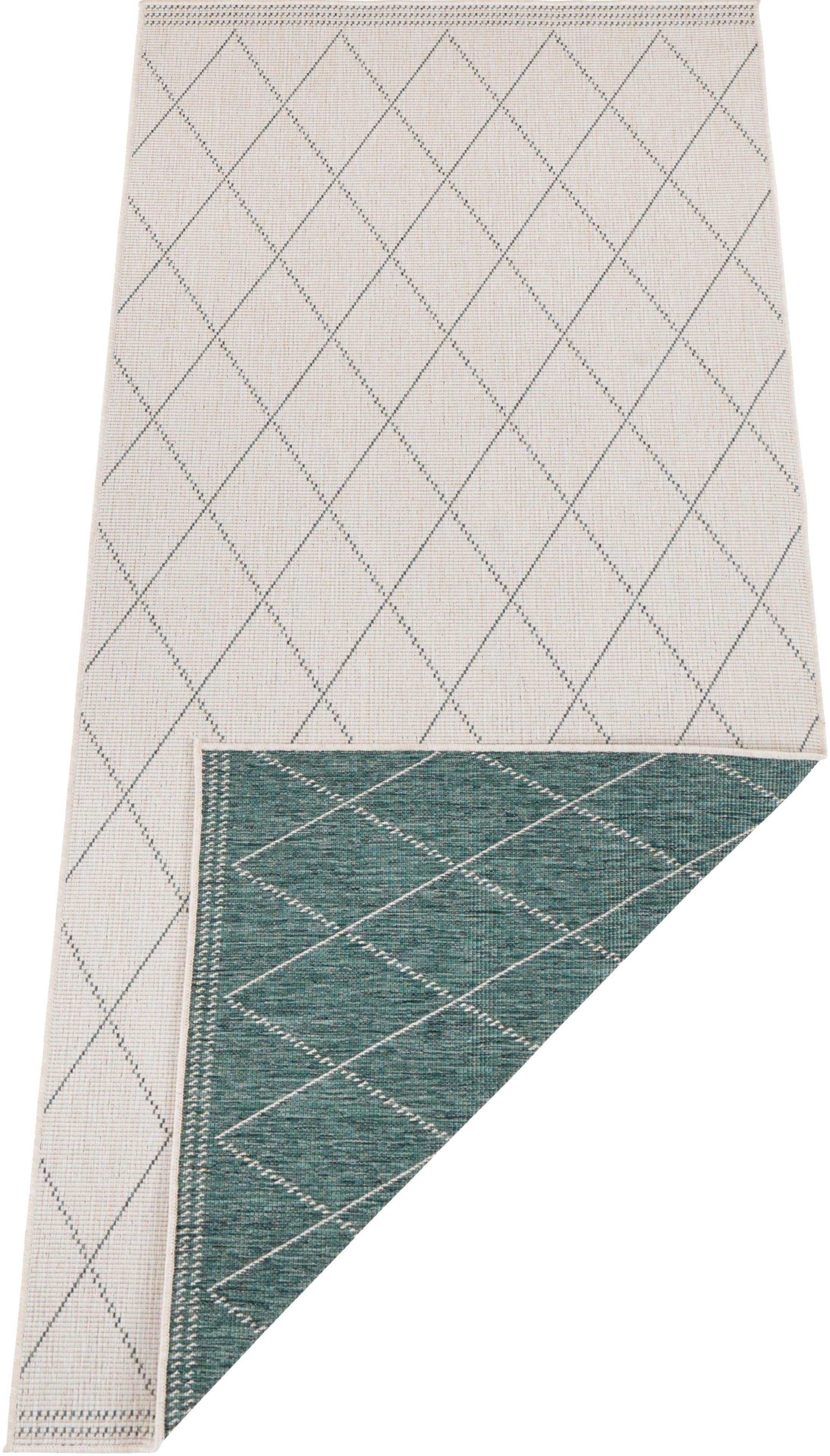 freundin Home Collection Läufer Daisy, rechteckig, Höhe: 5 mm, In-& Outdoor, Teppich, Wetterfest, Balkon, Garten, Wohnzimmer, Modern