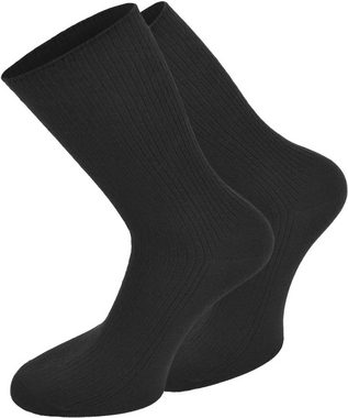 normani Diabetikersocken 10 Paar Berufssocken Ripp (10 Paar) hygienisch, geruchshemmend und atmungsaktiv, ohne einschneidendes Bündchen