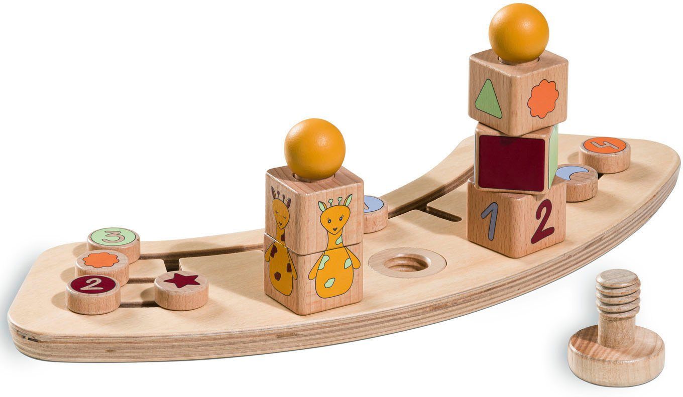 Hauck Hochstuhltablett Alpha Play Sorting Holz, weltweit Set FSC® Wald Giraffe, schützt - - Kunststoff