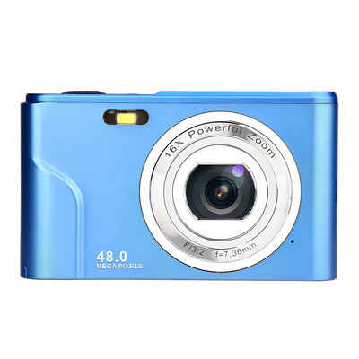 HIYORI Kompakte 48MP Digitalkamera mit 16x Zoom und HD-Display Kompaktkamera (Leichtes, vielfältiges Design für studentische Fotografie)