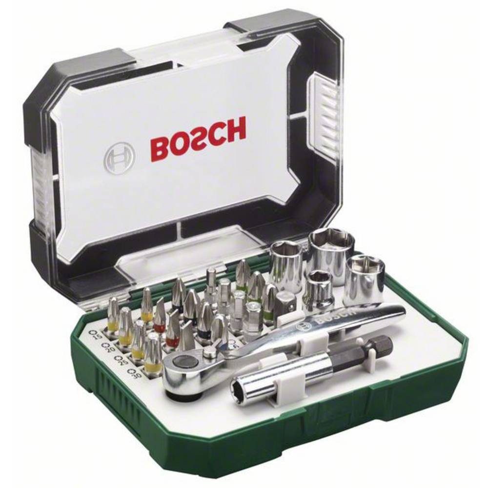 BOSCH Bit-Set Schrauberbit- und Ratschen-Set, 26-teilig, inkl. Ratsche