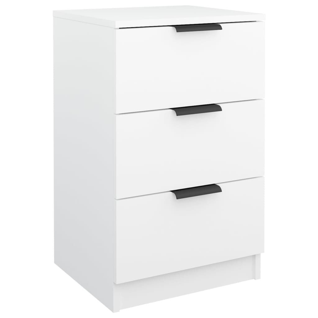 Nachttisch NA Nachttisch Weiß 40x36x65 cm Nachtschrank Nachtkonsole Schrank