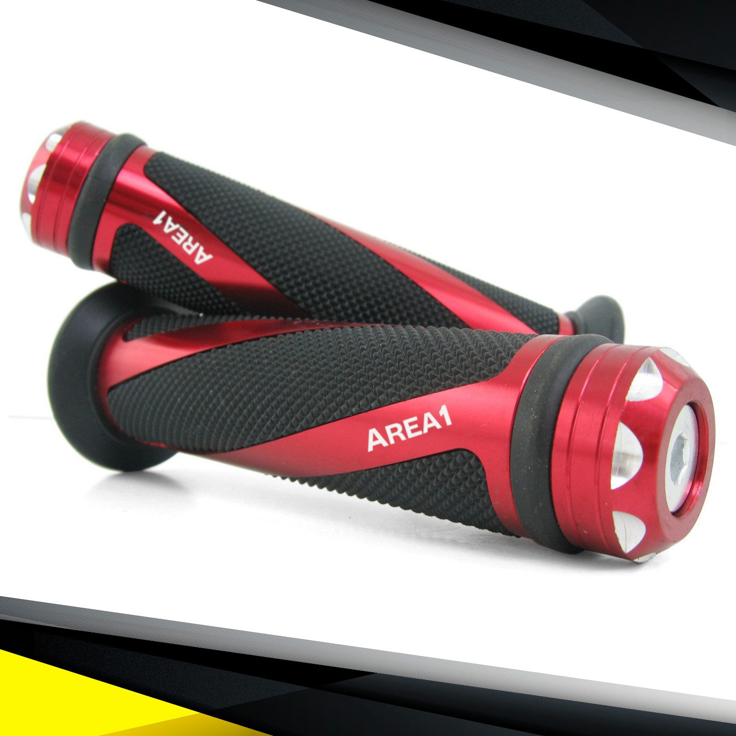 Area1 Griff Lenkergriffe für Motorrad Motorroller - 2 Stück 1x 22mm + 1x 24-25mm