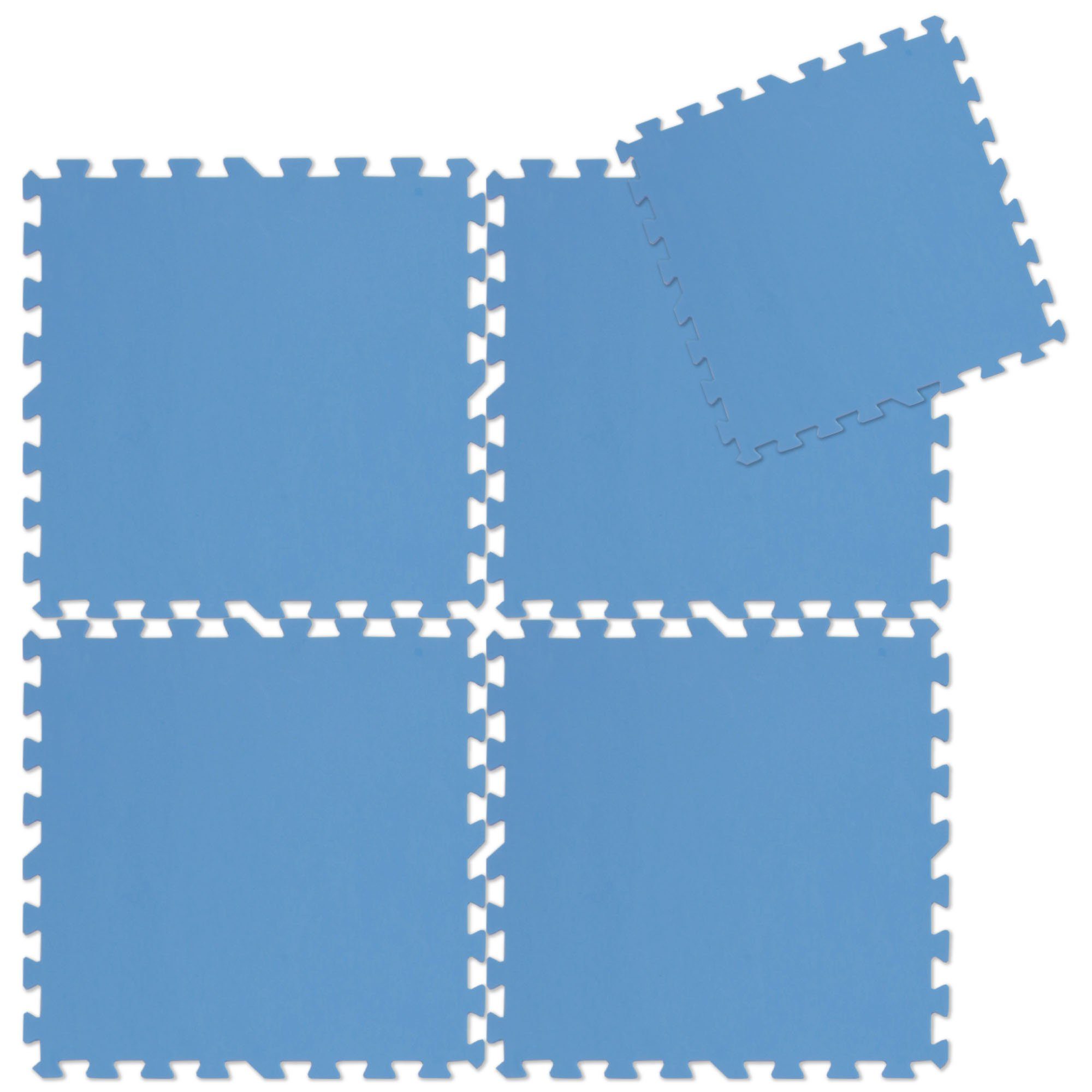 2m² 8er-Pack), Stück Schutzmatte cm) 8-St., (50x50x0,4 für (Set, Fitness Blau - Bodenschutzmatte 8 Bestgoodies - Fitnessgeräte, FM-03211 Fitnessmatte Yoga,