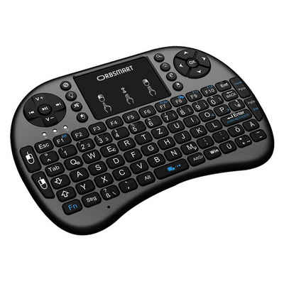 Orbsmart AM-2 Wireless-Tastatur (kabellos, mit integrierten Touchpad und LED-Beleuchtung)