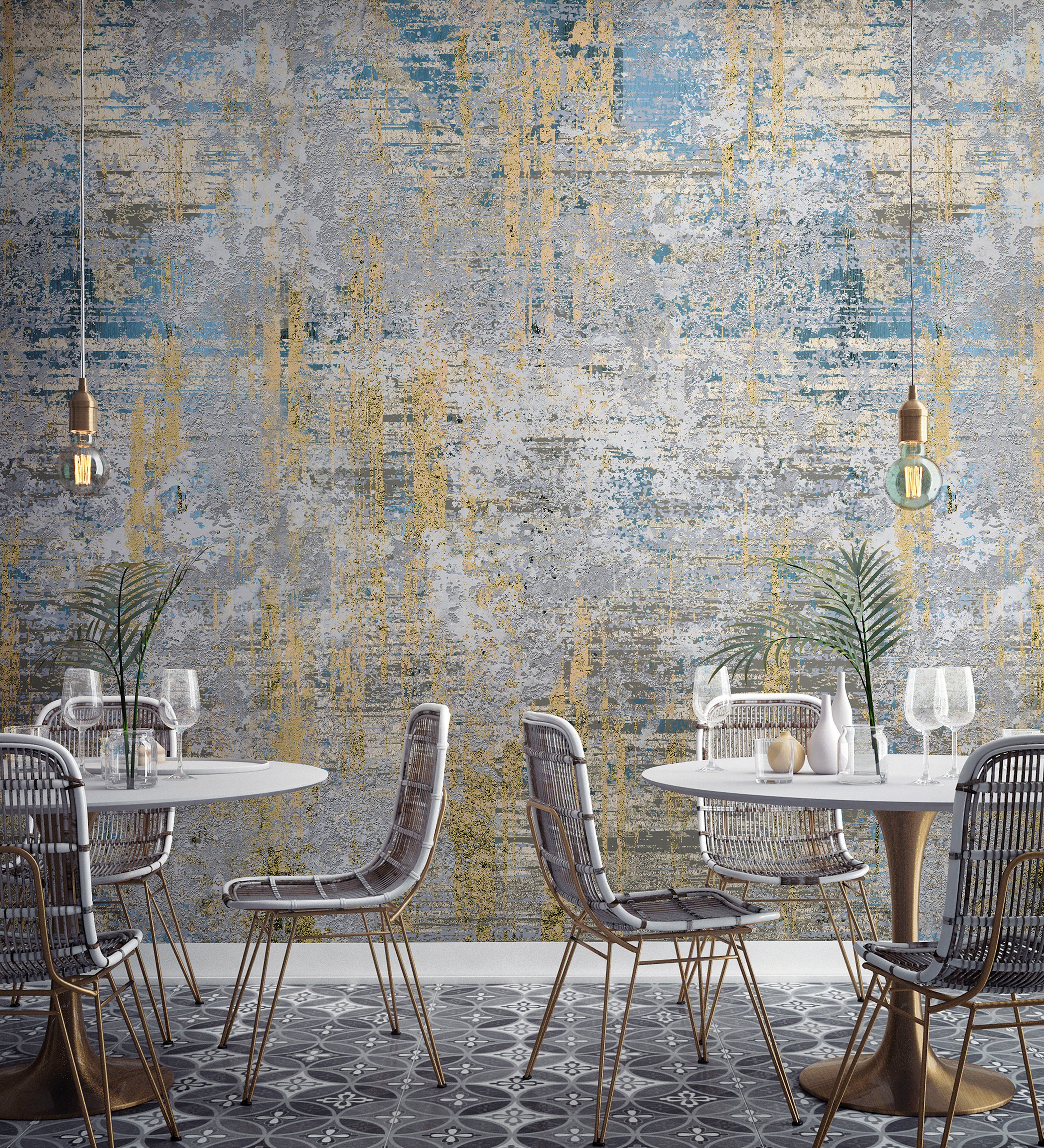 Marburg Fototapete Rana, glatt, matt, moderne Vliestapete für Wohnzimmer Schlafzimmer Küche gelb