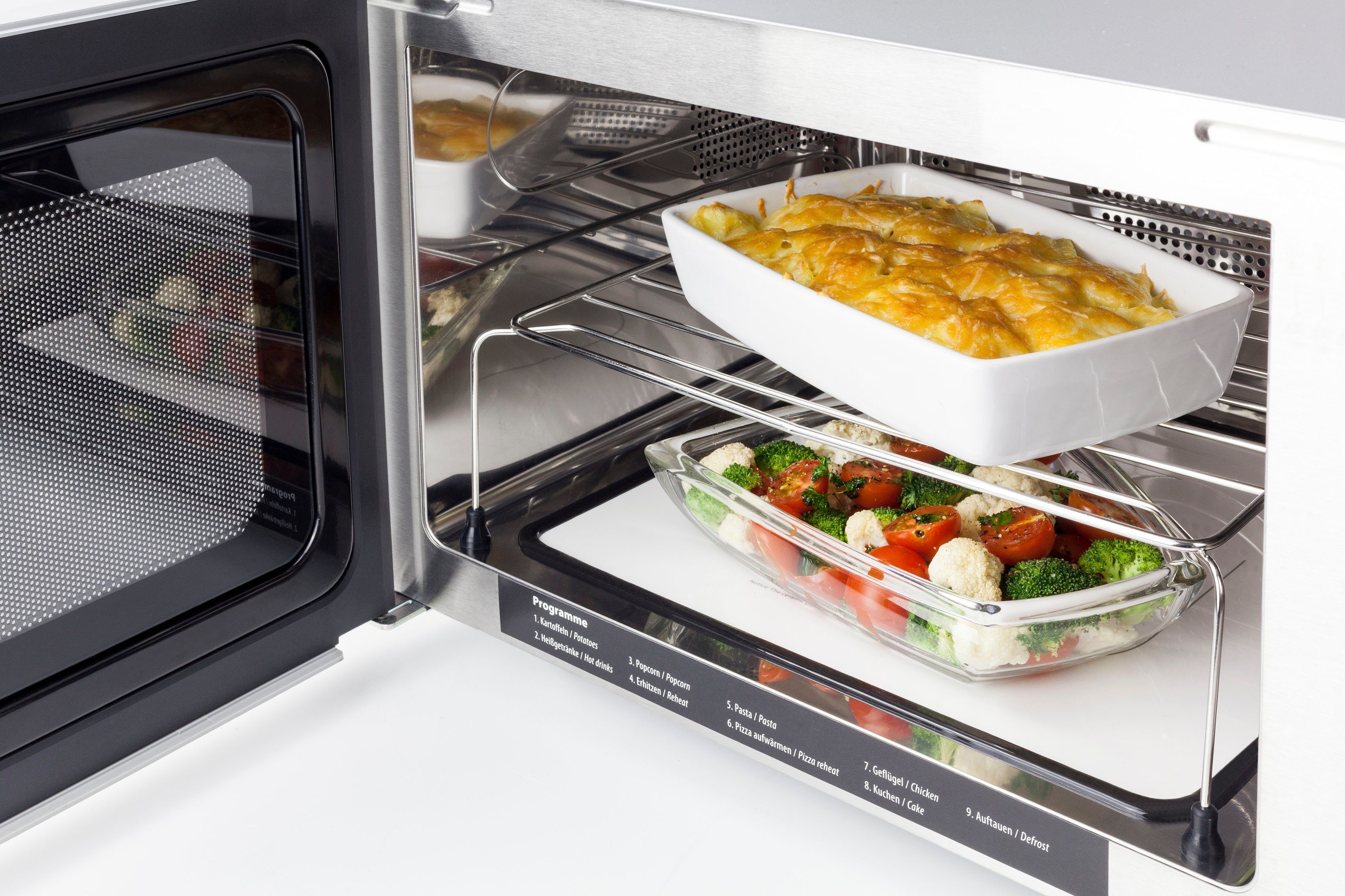 Caso Mikrowelle 3371 MCG 30 Ceramic Chef, Grill, Heißluft, Mikrowelle, 30 l, Mit Grill-Rost garen auf 2 Ebenen