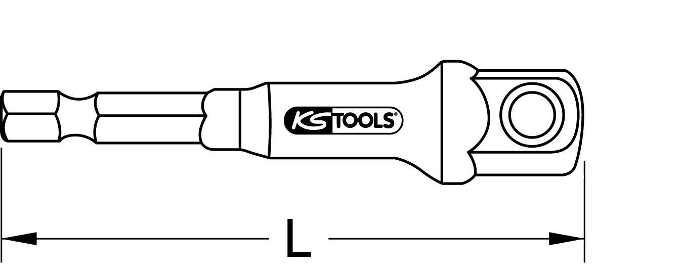KS Tools Ratschenringschlüssel Stecknuss für Vierkant-Adapter, 1/4" 1/4"