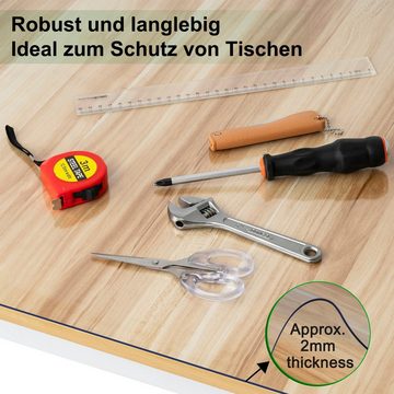 Woltu Tischdecke (1-tlg), 2 mm Wasserdicht Durchsichtige Tischfolie aus PVC