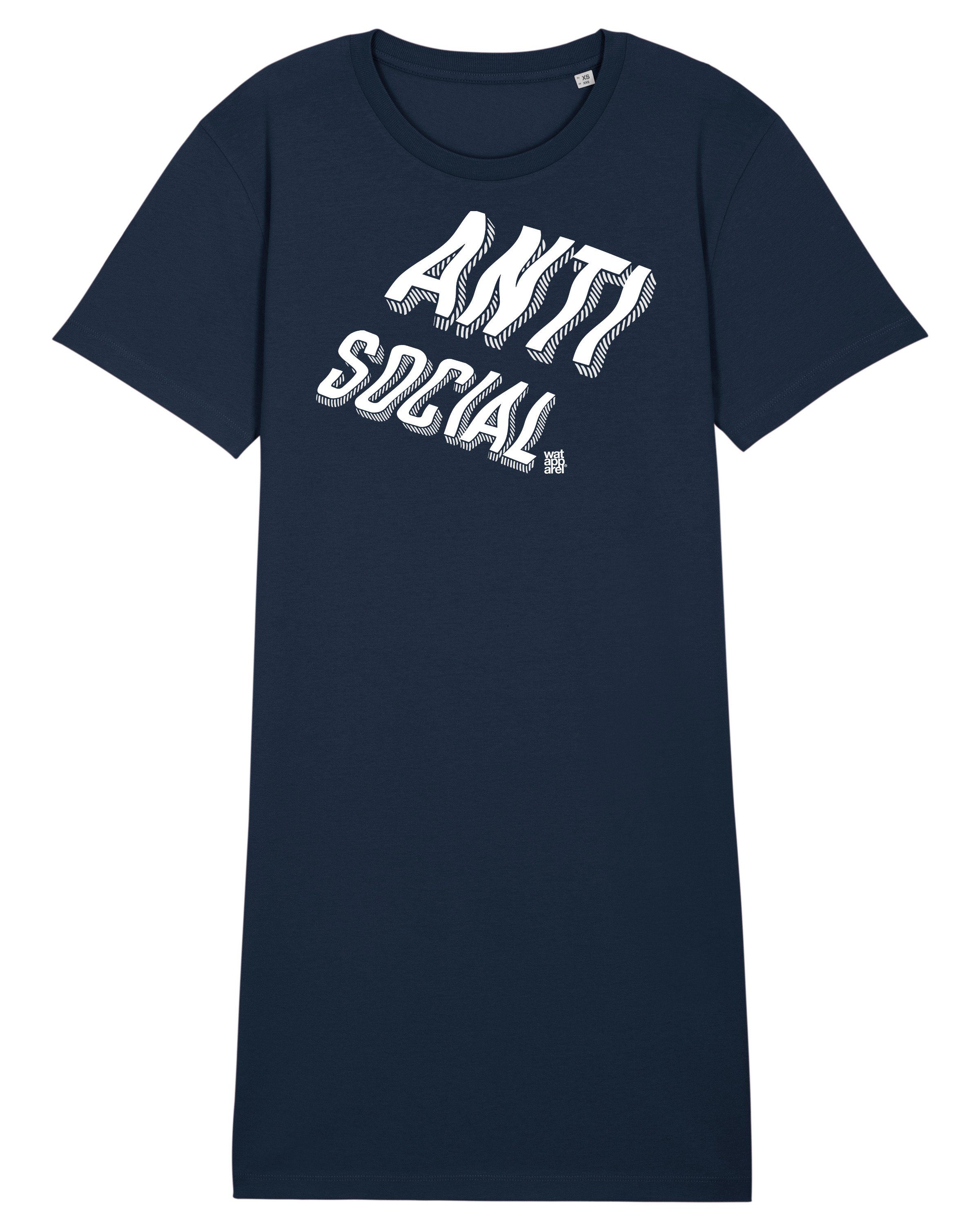 social Print-Shirt Apparel wat? (1-tlg) Anti dunkelblau
