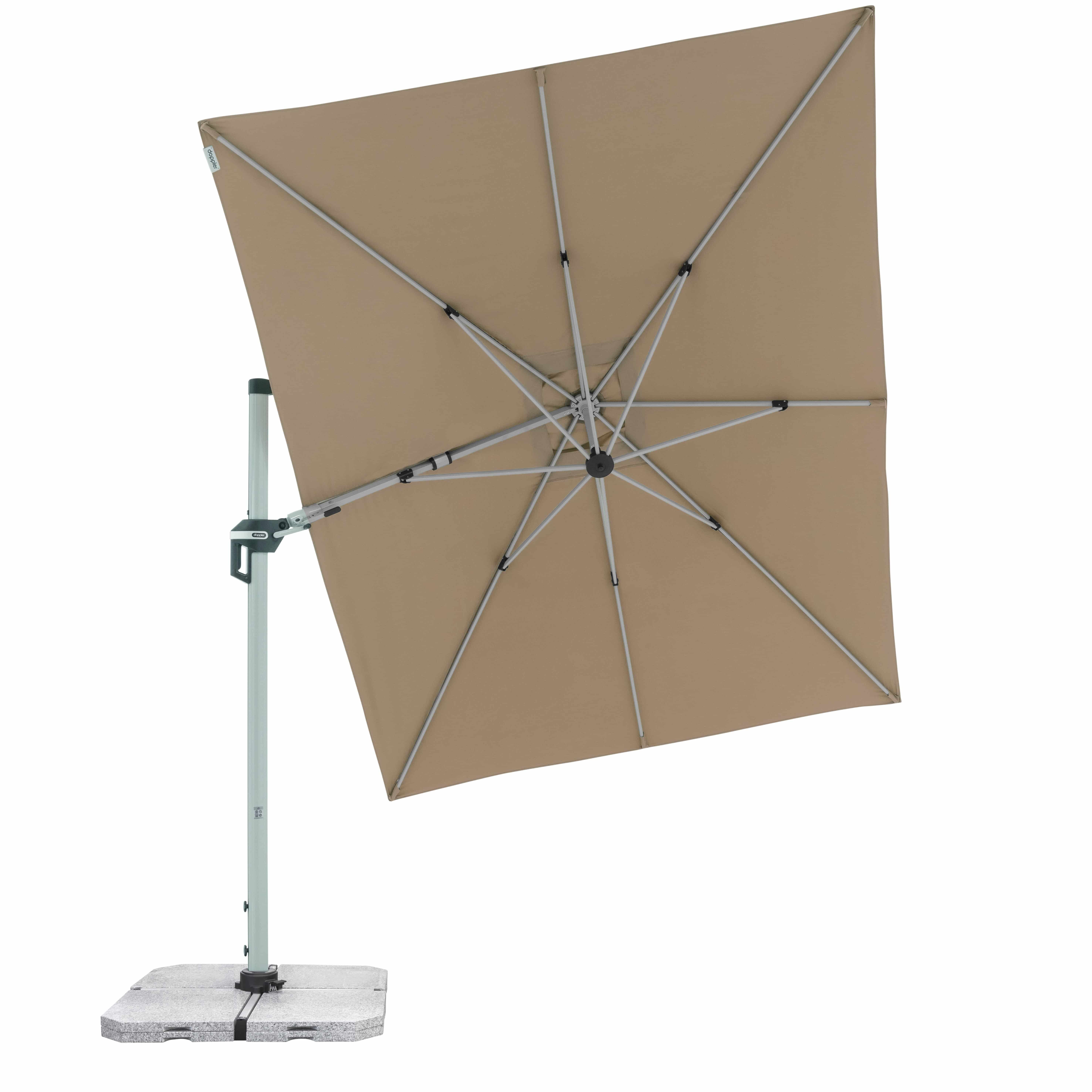 doppler® Ampelschirm Doppler Active II Ampelschirm Sonnenschirm 350x260cm greige 846