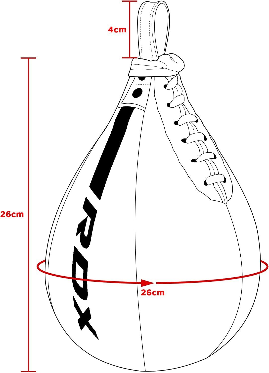 Doppelendball WHite SpeedBall Sports Doppelendball PunchingBall RDX Boxen SpeedBag MayaHide Leder RDX