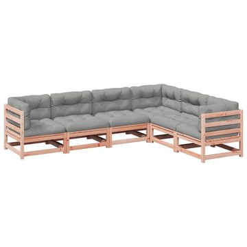 vidaXL Gartenlounge-Set 6-tlg. Garten-Sofagarnitur mit Kissen Massivholz Douglasie