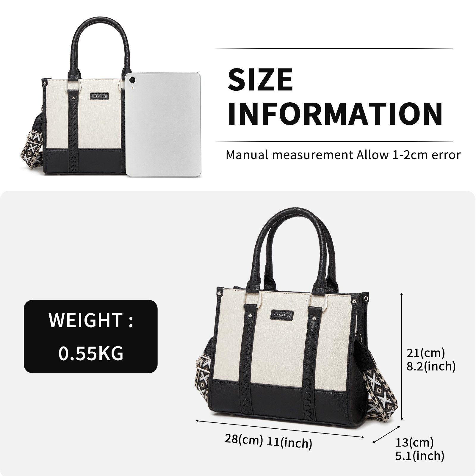 Miss Lulu Handtasche Damen Shopper Tasche günstig online kaufen
