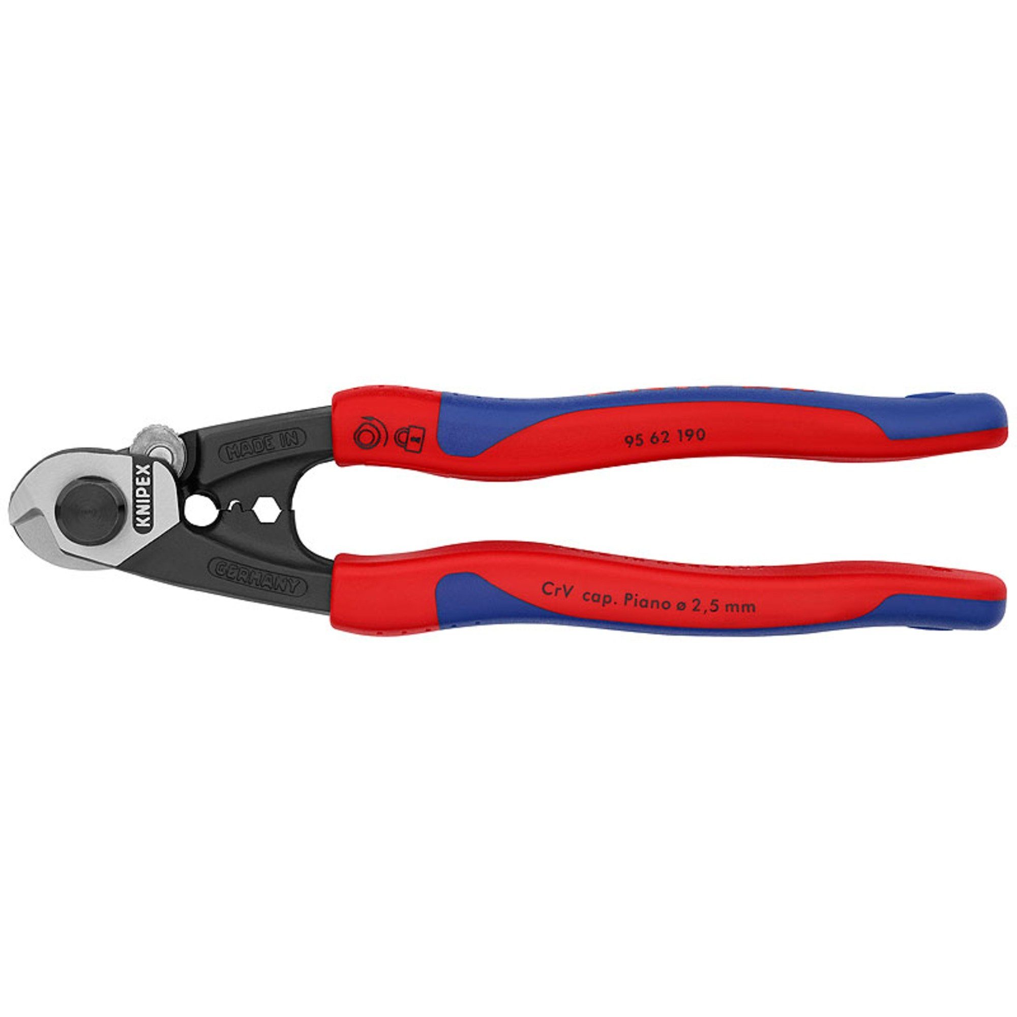 Knipex Seitenschneider KNIPEX Drahtseilschere 95 62 190, Schneid-Zange