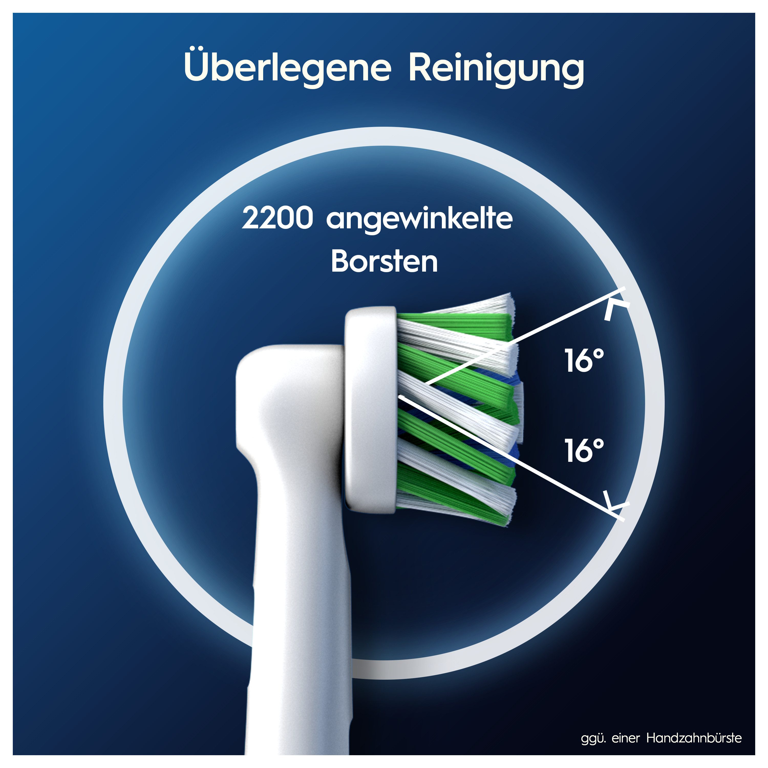 Oral-B Aufsteckbürsten Pro CrossAction, Zahnreinigung mit innovativen X-förmigen Borsten – Bild 5 von 5