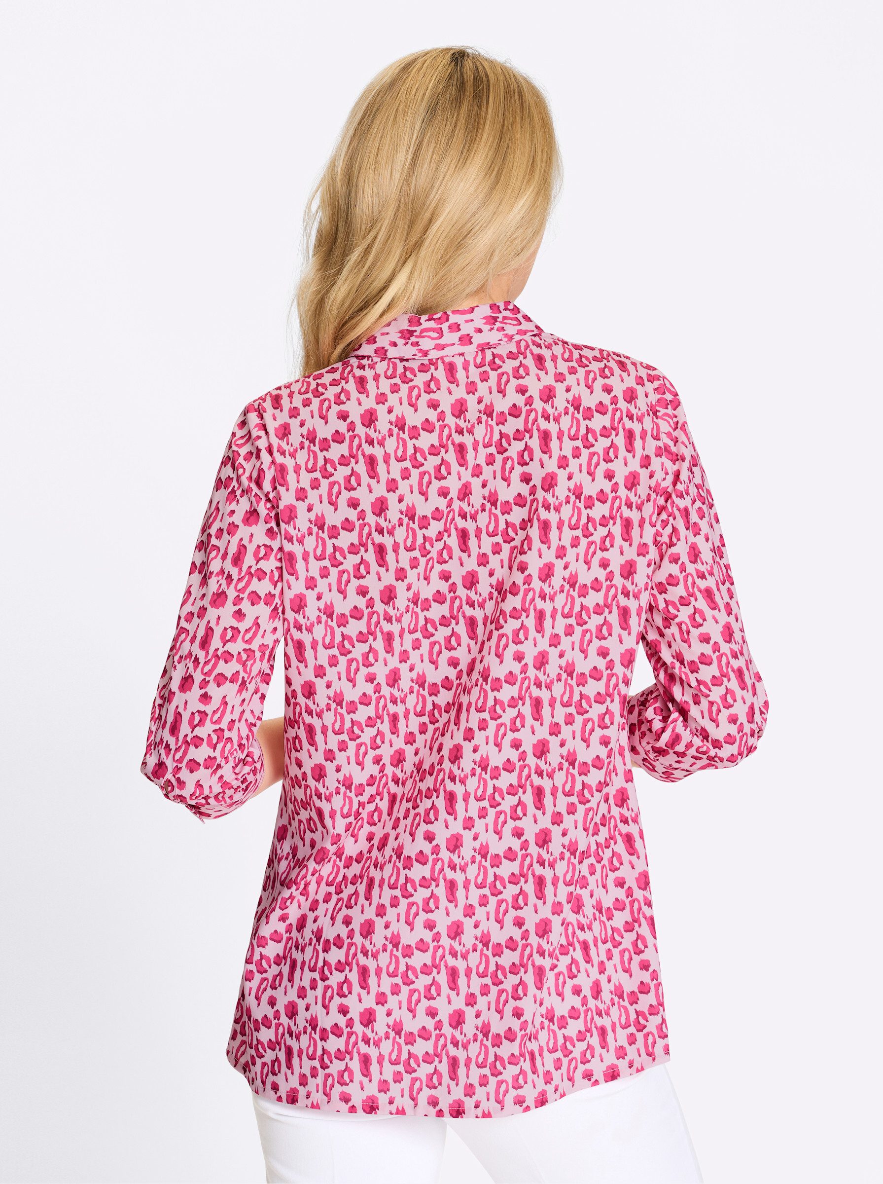 Sieh an! Klassische Bluse Longbluse 3/4-Arm