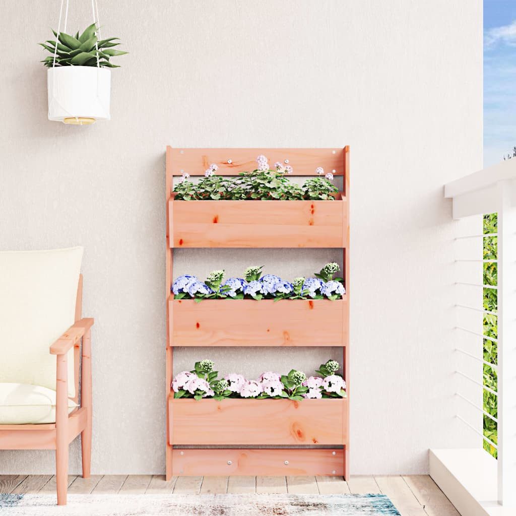 vidaXL Blumentopf Wand-Pflanzkübel 3 Fächer 60x18,5x110 günstig online kaufen