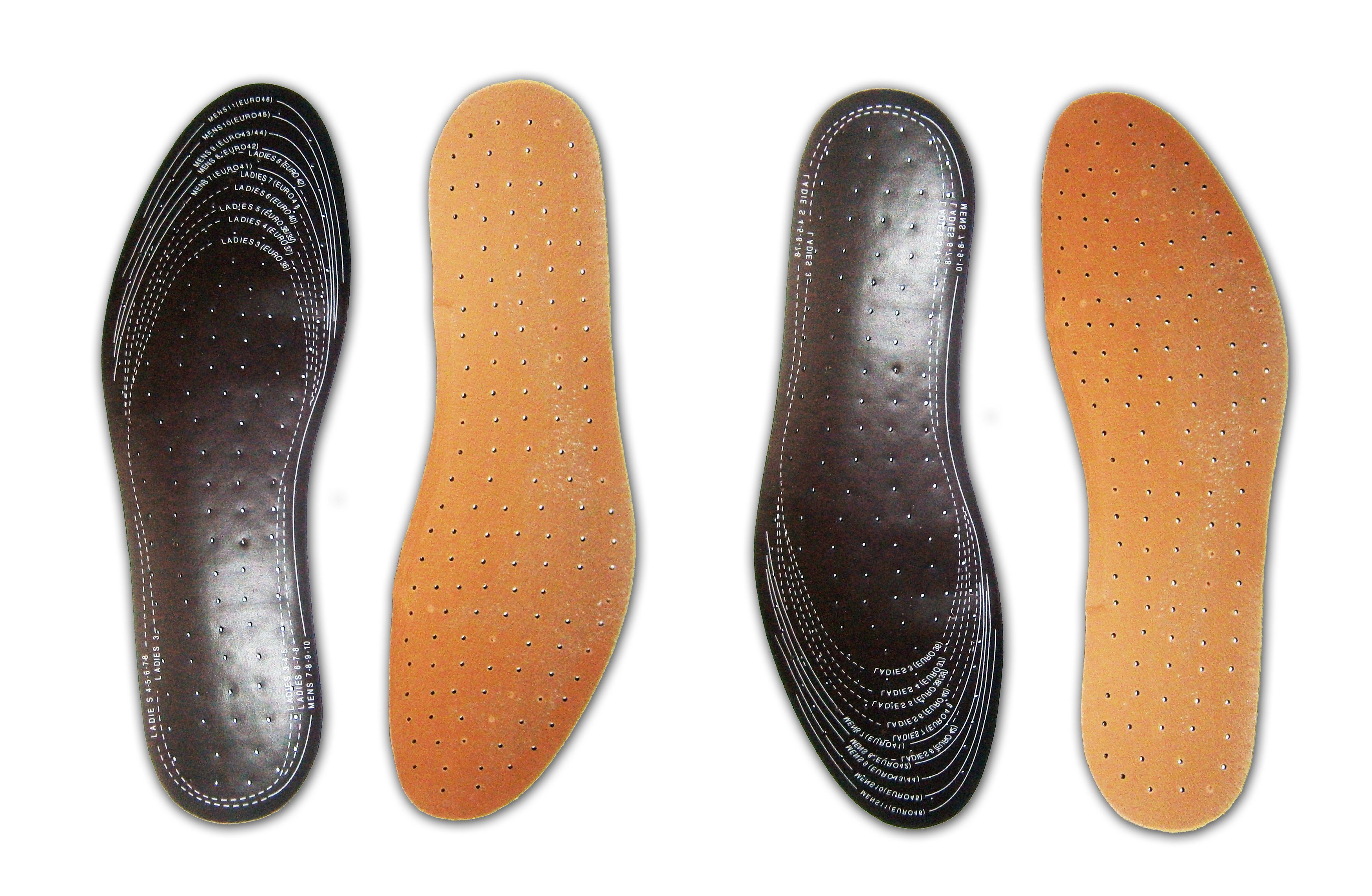 Einlegesohlen 2 Paar EINLEGESOHLE zuschneidbar Lederoptik Schuheinlagen 58, Ledersohlen Sohlen