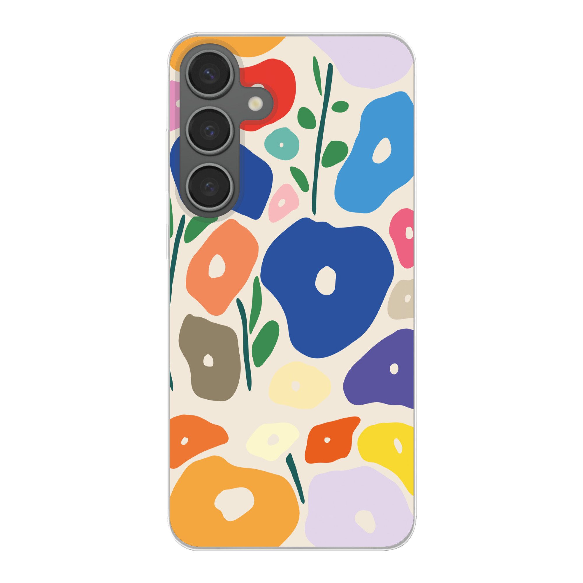 Handyhülle für Samsung Galaxy S24 Plus Blume - Abstrakt - Blätter