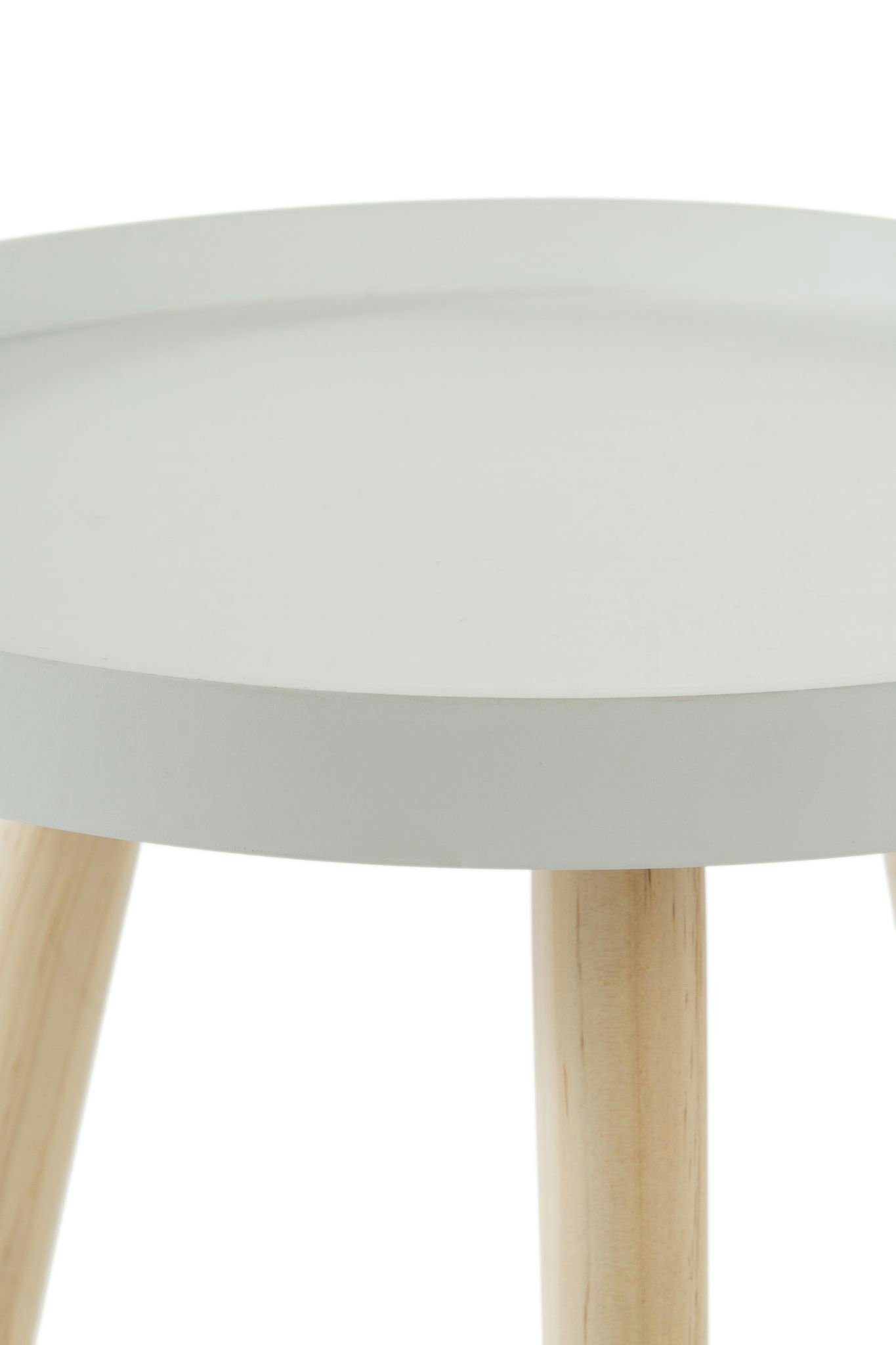 Beistelltisch cm weiß Stil (FALSCH), aus weiß Ablagetisch: Cottage 35x35x39 Holz elbmöbel Beistelltisch rund Beistelltisch