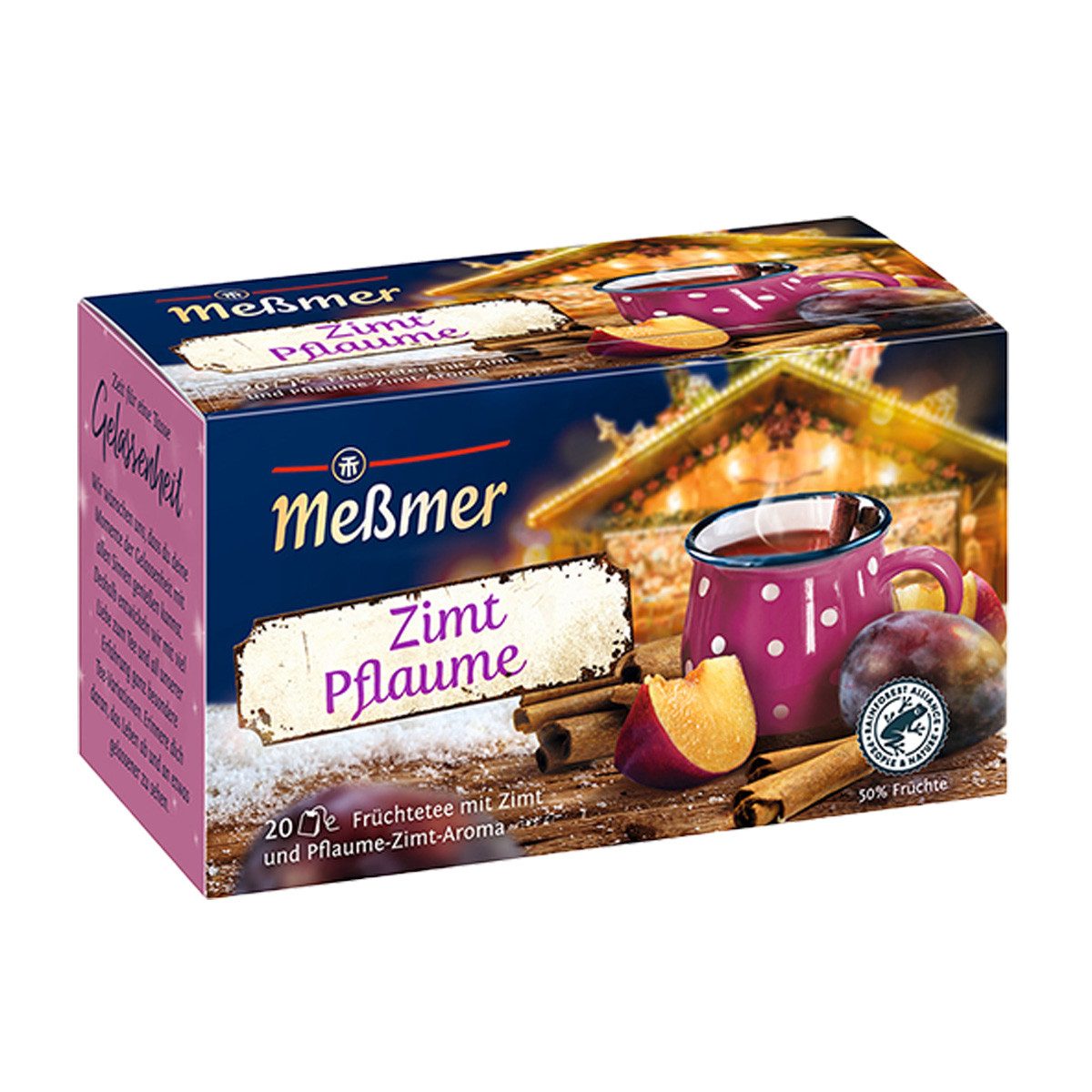 Meßmer Tee, Meßmer Zimt Pflaume 20 Beutel Früchtetee mit Pflaume und Zimt 50g