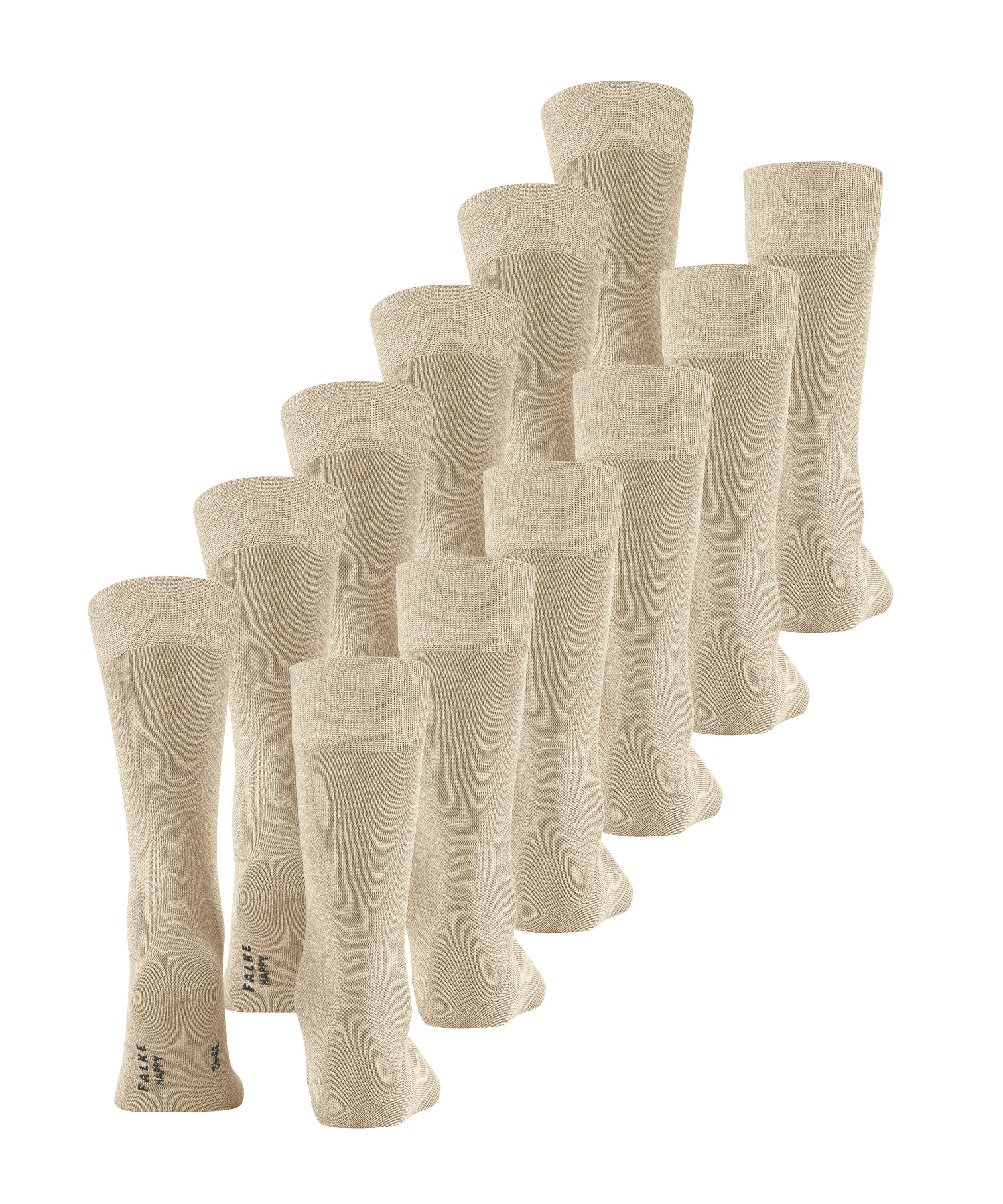 6-Pack mel. Happy Socken FALKE (4650) sand (6-Paar)