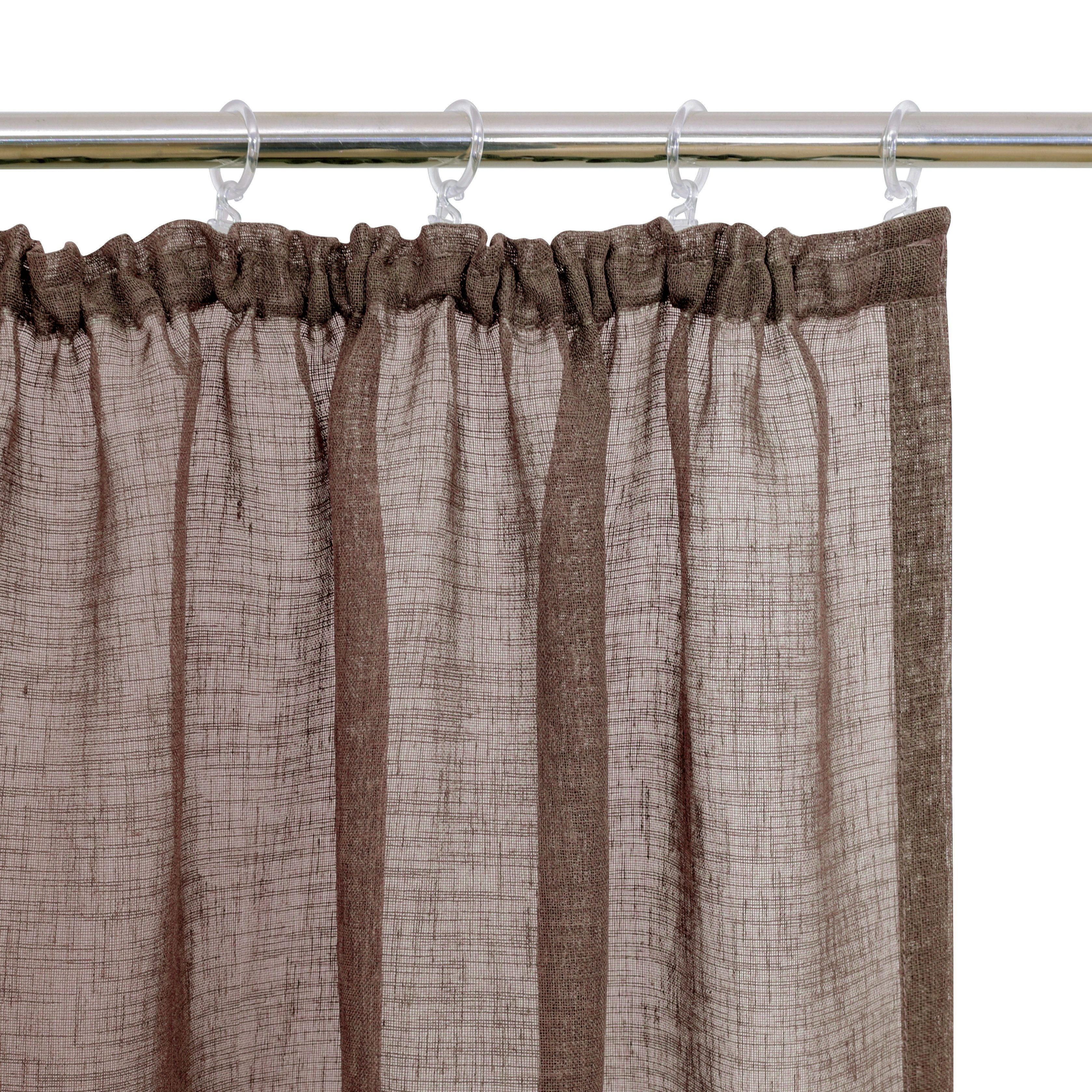 OTTO home Gardine Fiete, 1 Stück, Leinen Optik, halbtransparent, Kräuselband (1 St), Kräuselband, halbtransparent, Leinen Optik, Sichtschutz, halbtransparent, e – Bild 4 von 5