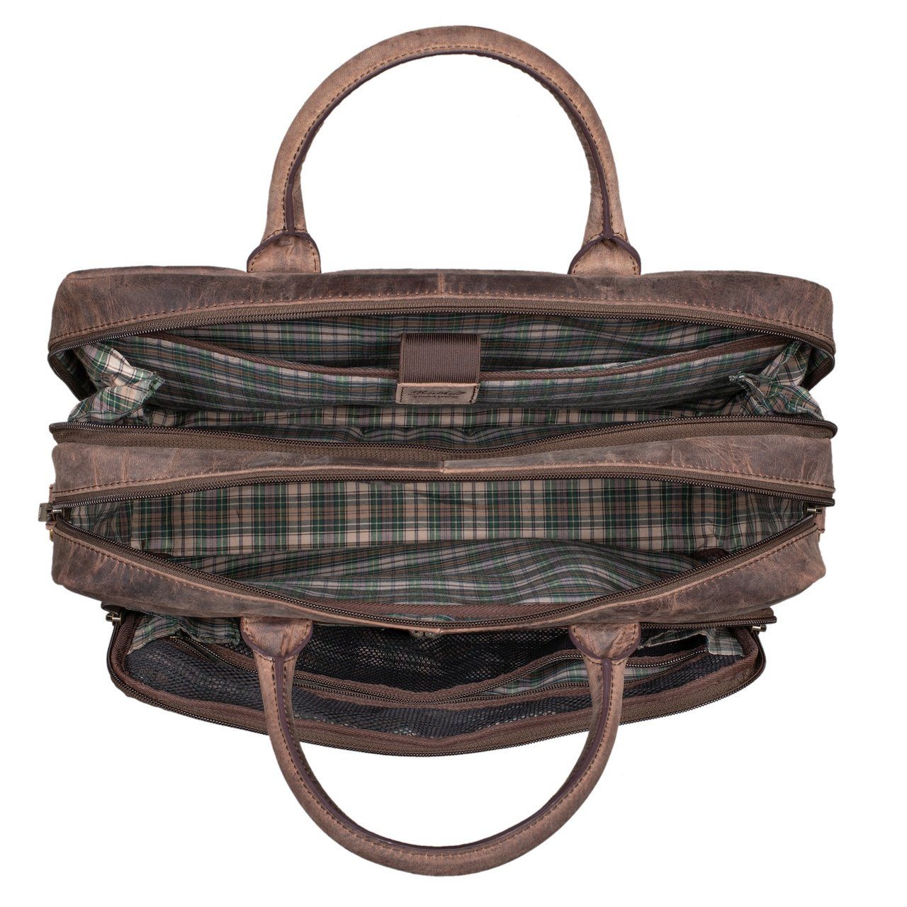 Benthill Aktentasche Echt Leder Laptoptasche Notebooktasche Umhängetasche Laptoptasche, Schultergurt / Umhängegurt Reißverschlussfach