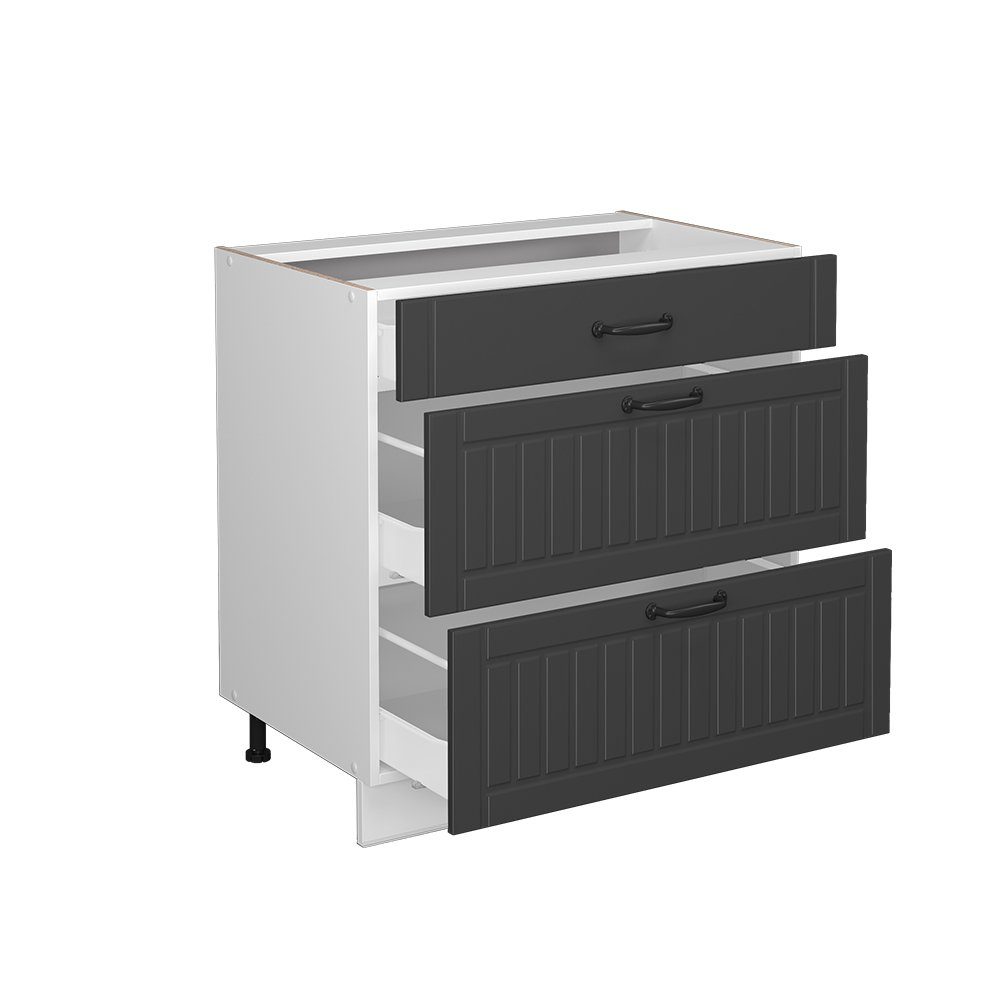 Vicco Midischrank Fame-Line, Anthrazit/Weiß, 80x81.6cm mit günstig online kaufen