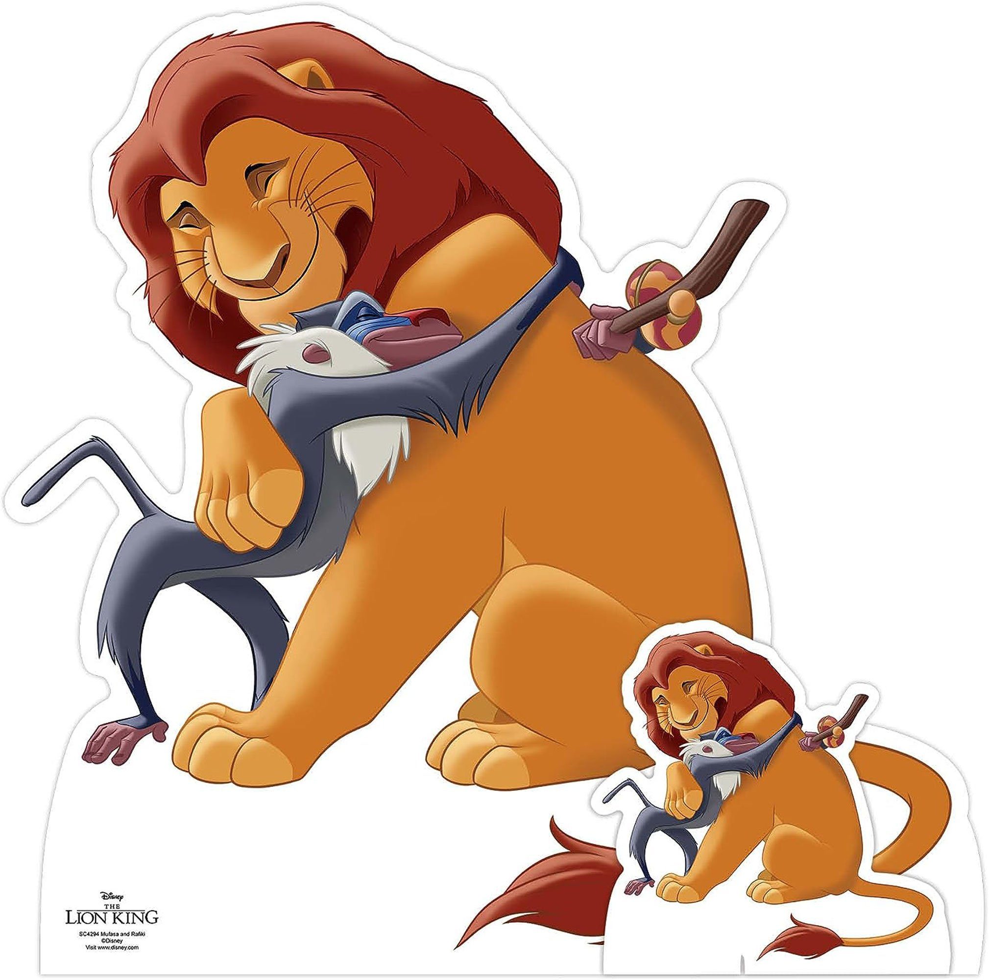 empireposter Dekofigur König der Rafiki Mini - Löwen 74x74 - - Mufasa und cm Pappaufsteller