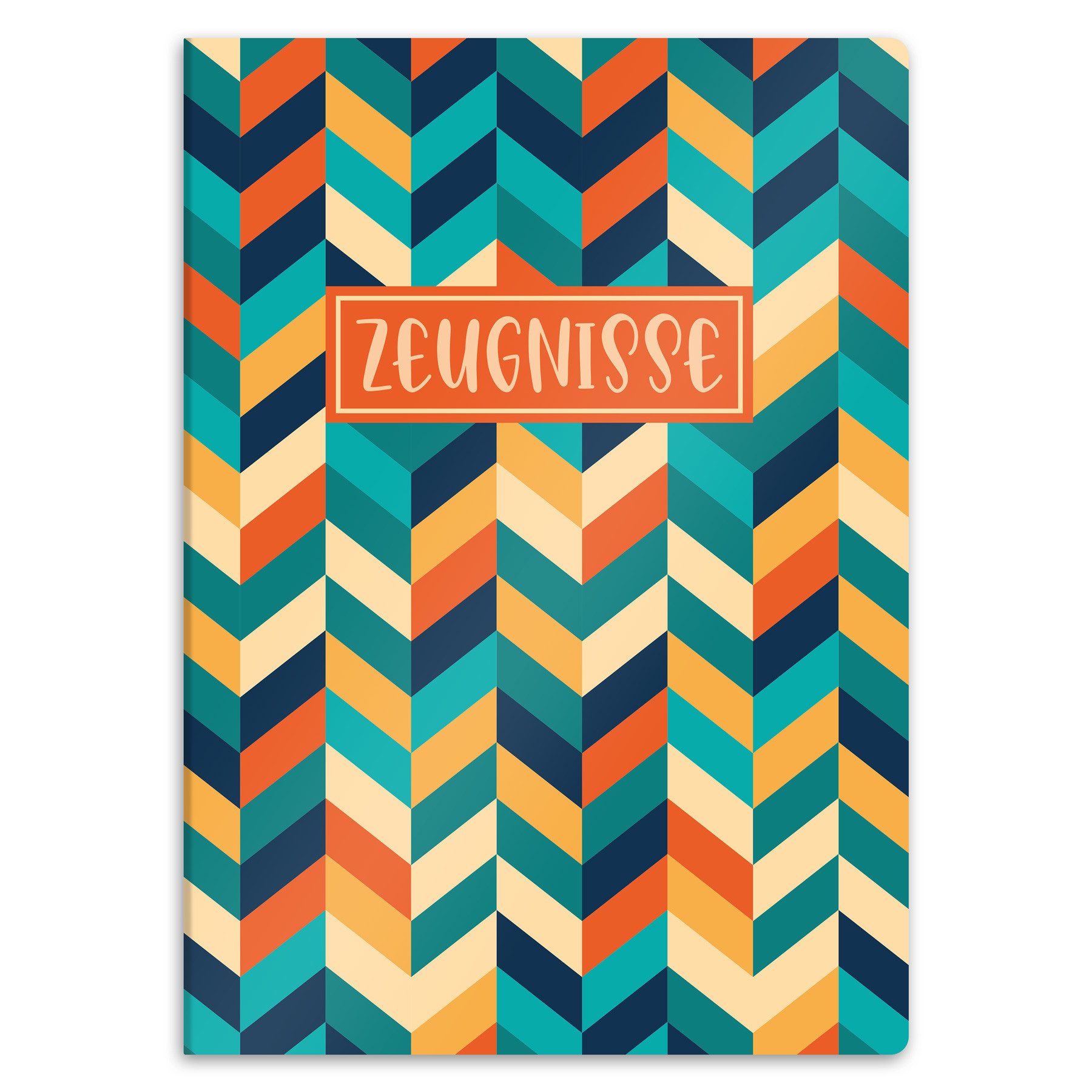 itenga Organisationsmappe itenga Zeugnismappe A4 Kunststoff Sichtbuch Motiv Streifen bunt