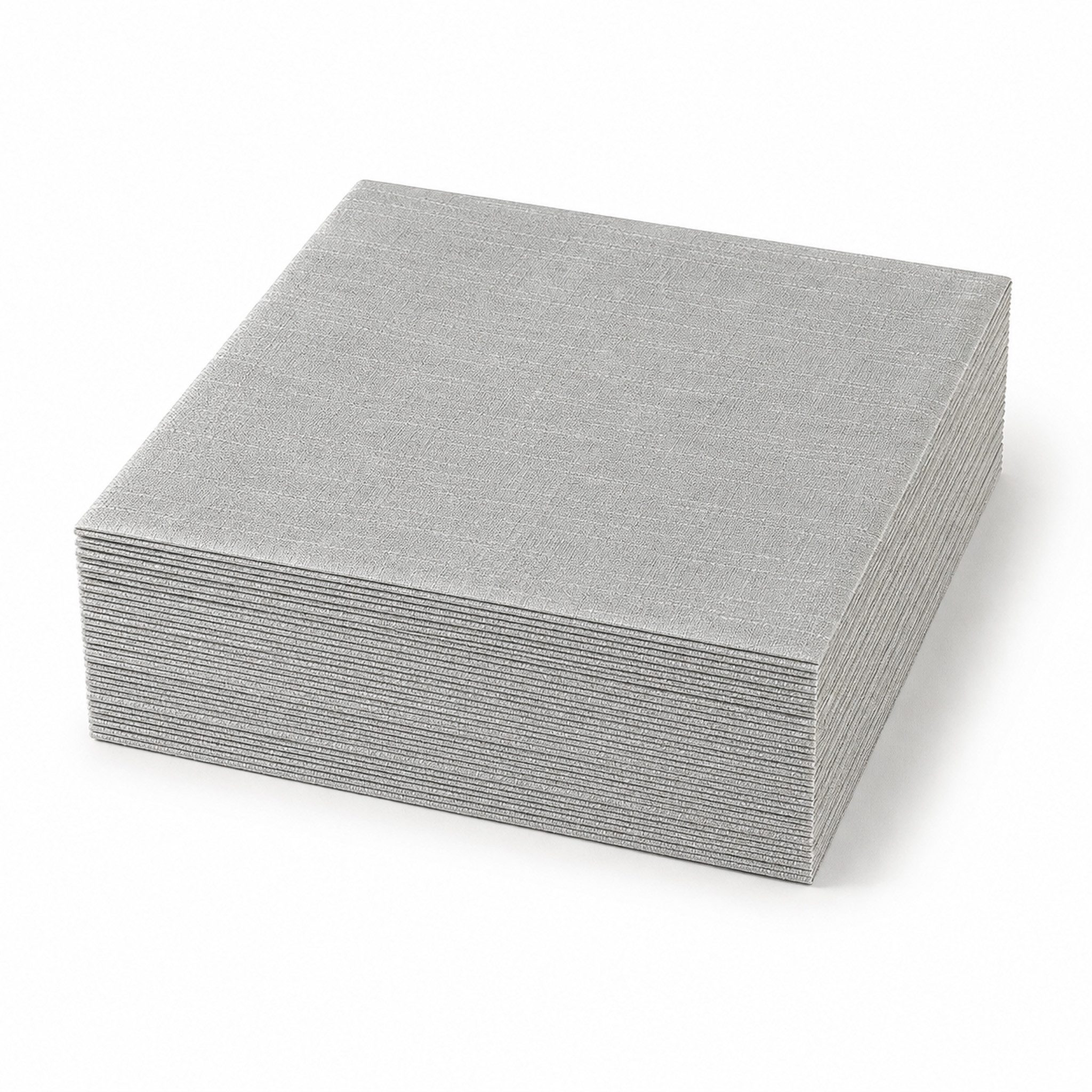 AVA Papierserviette, Servietten stoffähnlich 40x40cm 50 Stück Leinenoptik Grau