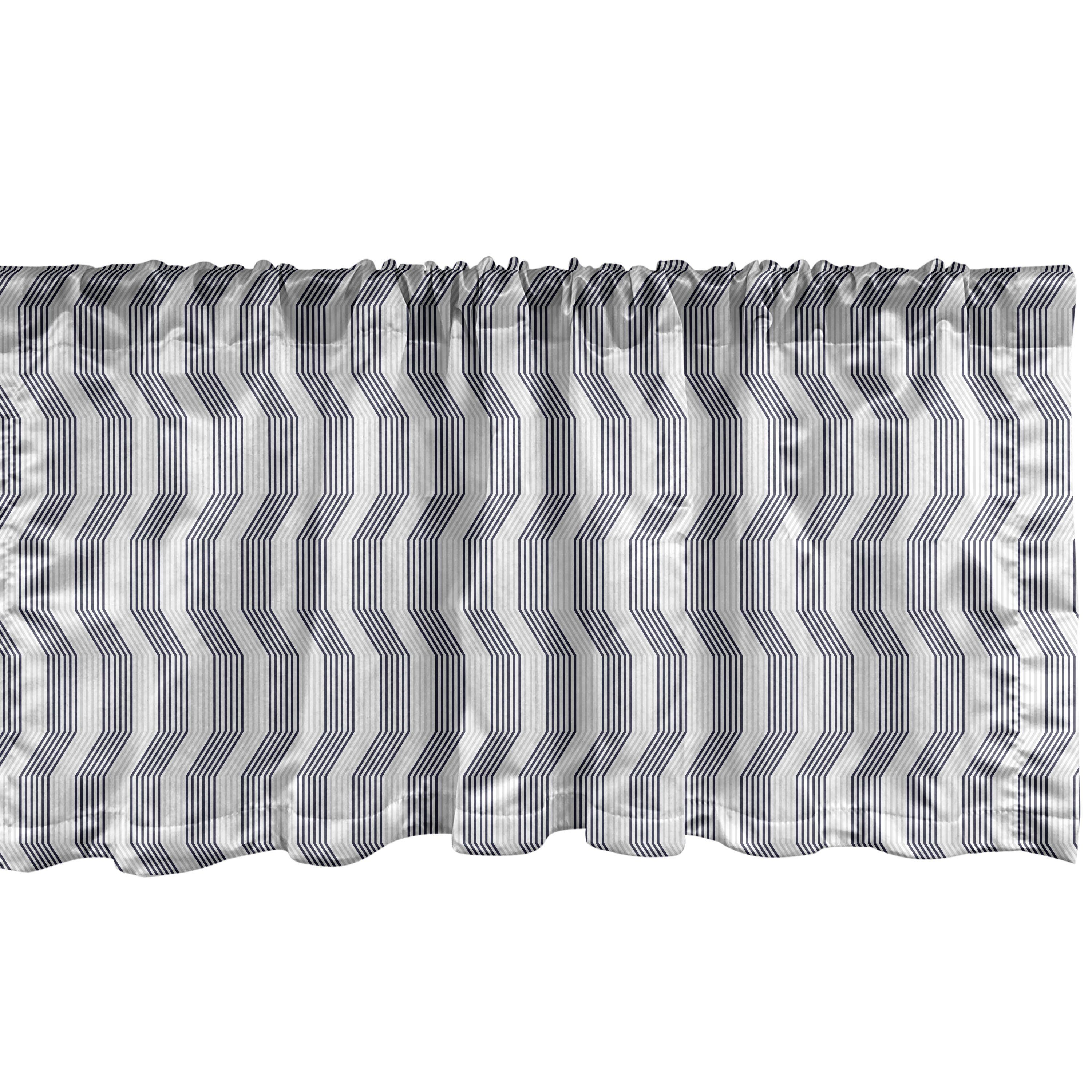 Scheibengardine Vorhang Volant für Küche Schlafzimmer Dekor mit Stangentasche, Abakuhaus, Microfaser, Geometrisch Moderne vertikale Streifen