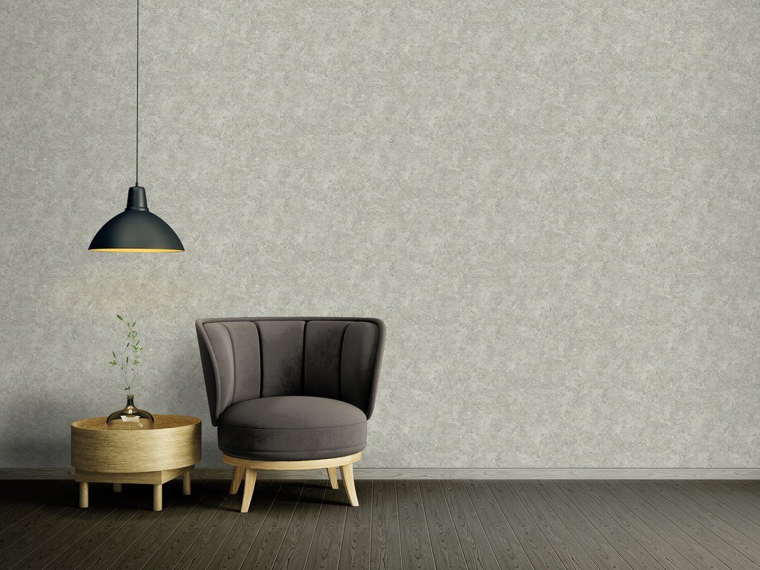 living walls Vliestapete Stories of Life Vintage Mustertapete Grau Grün Vliestapete, aufgeschäumt, grafisch, Motiv, geometrisch, (1 St), Loft-Style Tapete für Wohnzimmer und Büro Tapeten Wohnzimmer modern