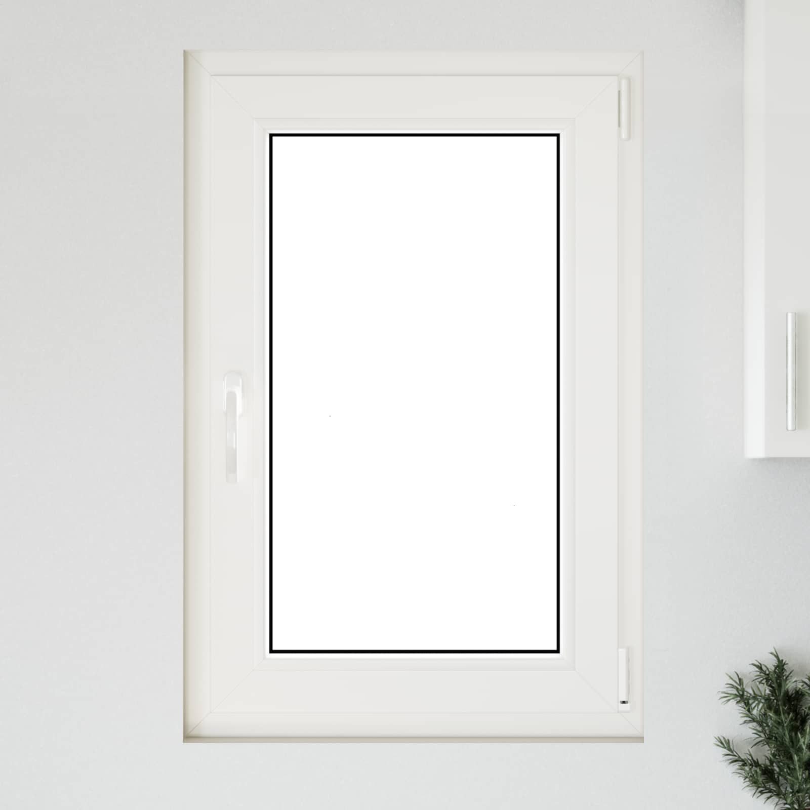 vidaXL Fenster Kellerfenster RISOR 60 x 80 cm PVC und Glas Anthrazit, (1 St)
