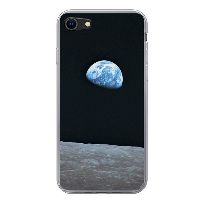 MuchoWow Handyhülle Die Erde vom Mond aus Handyhülle Apple iPhone 7 Smartphone-Bumper Print Handy Schutzhülle