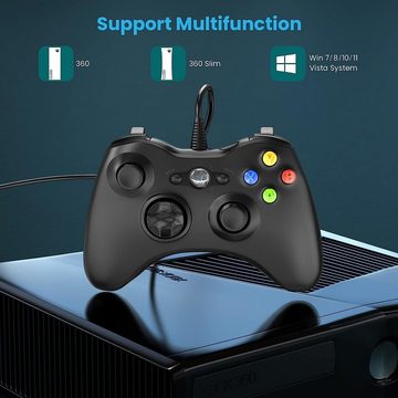 HYTIREBY Controller für Xbox 360, PC Controller Gamepad Xbox-Controller (mit Kabel USB Controller für Xbox 360/Xbox 360 Slim/ PC)