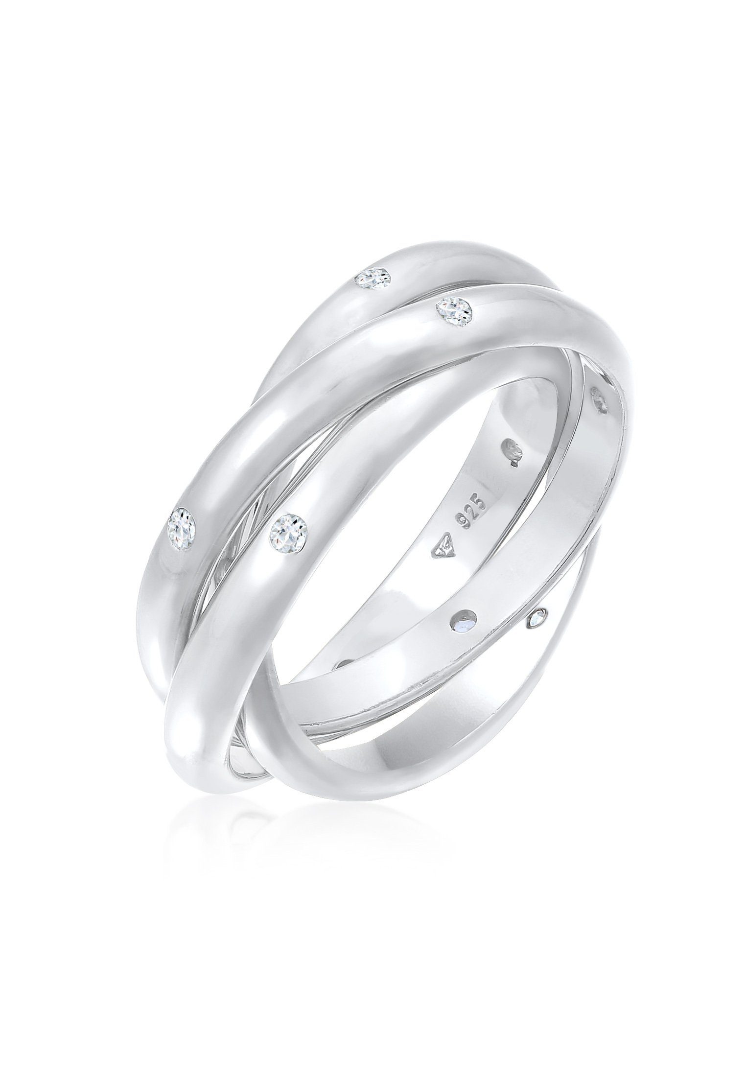 Elli Premium Fingerring Wickelring Trio Basic Topas 925 Silber günstig online kaufen