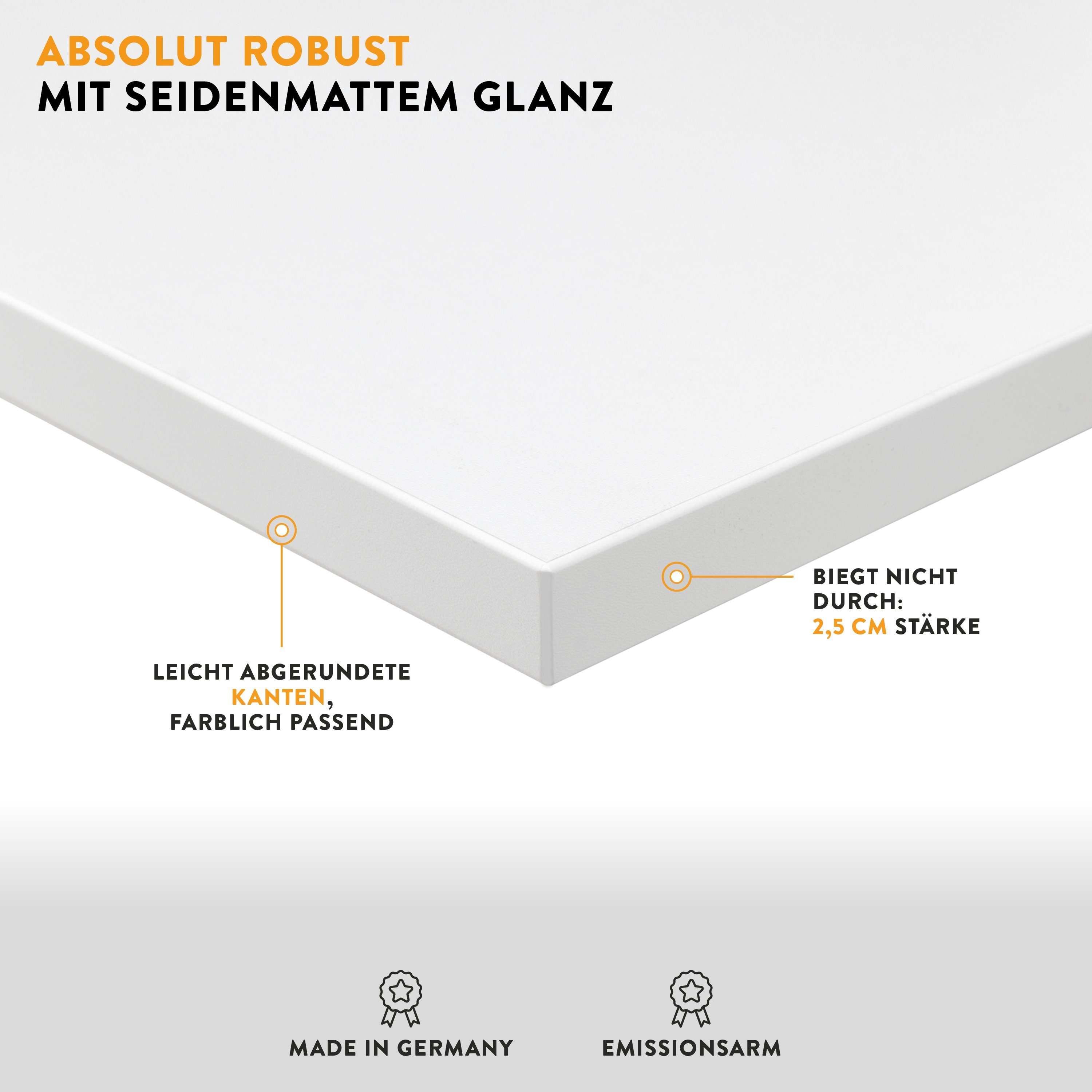 boho office® Schreibtischplatte, Tischplatte in Lichtgrau günstig online kaufen